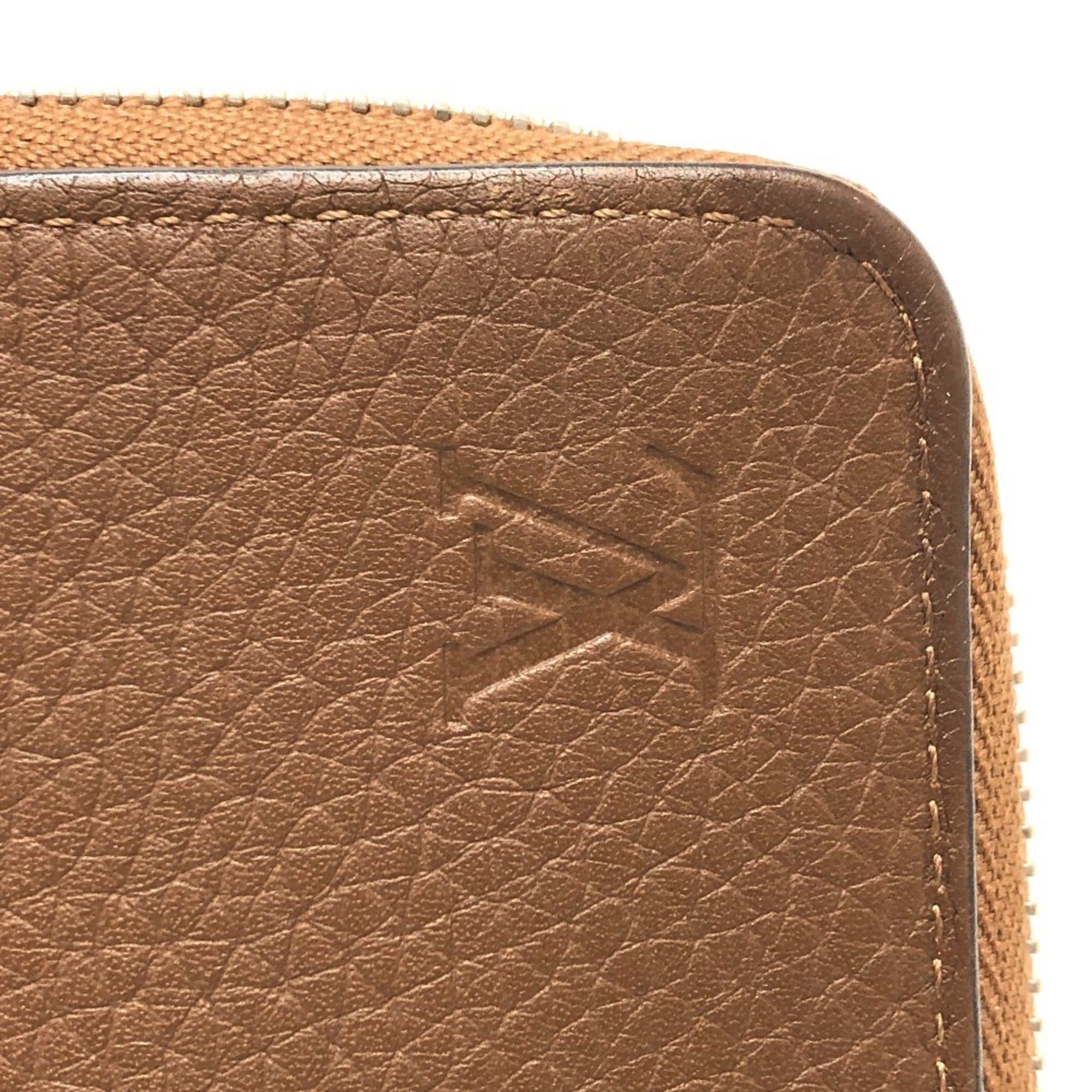 Louis Vuitton Brown Leather Long Wallet (Bi-Fold) (Pre-Owned)