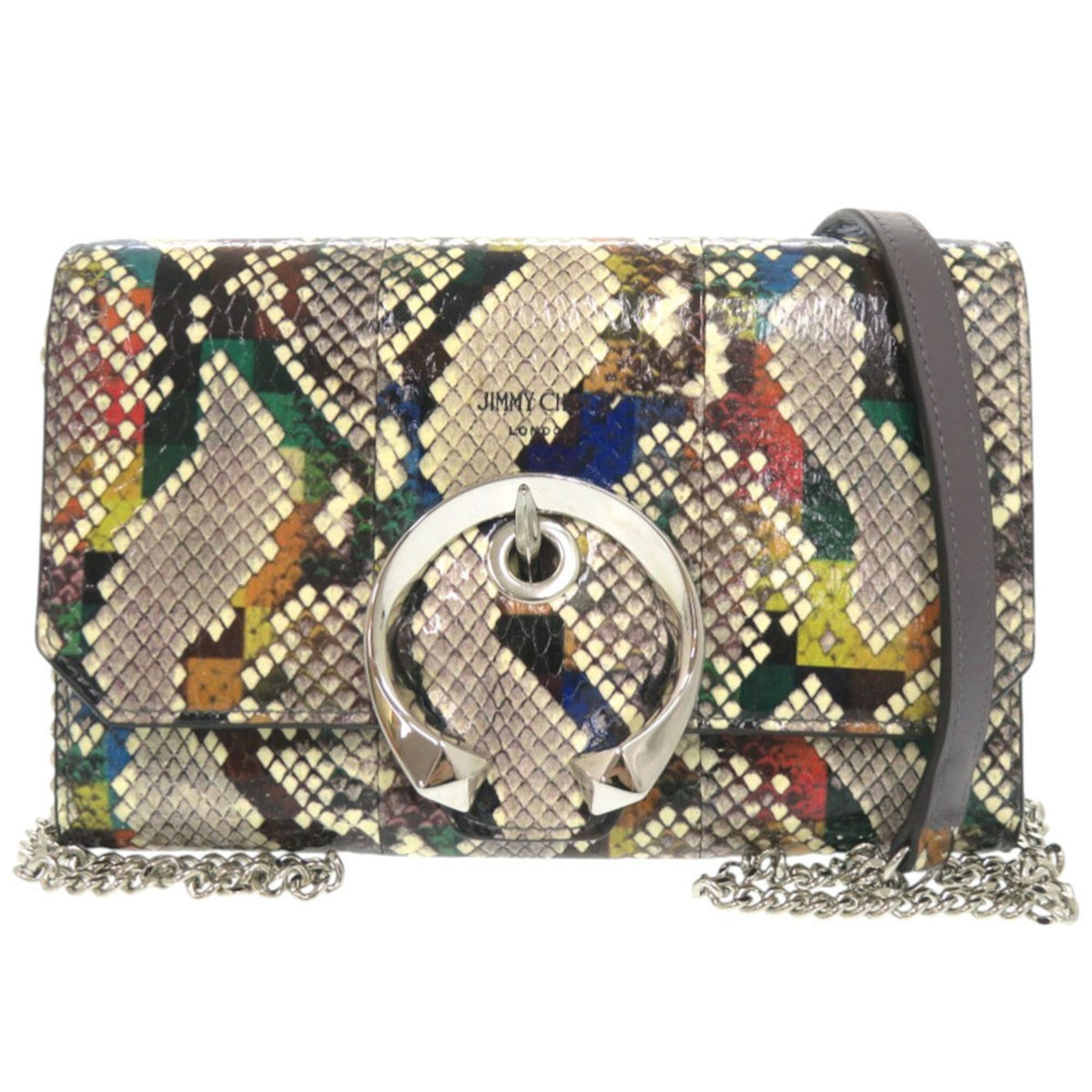 Jimmy Choo Multi-Color Patent Leather Leather Shoulder Bag (Pre-Owned)