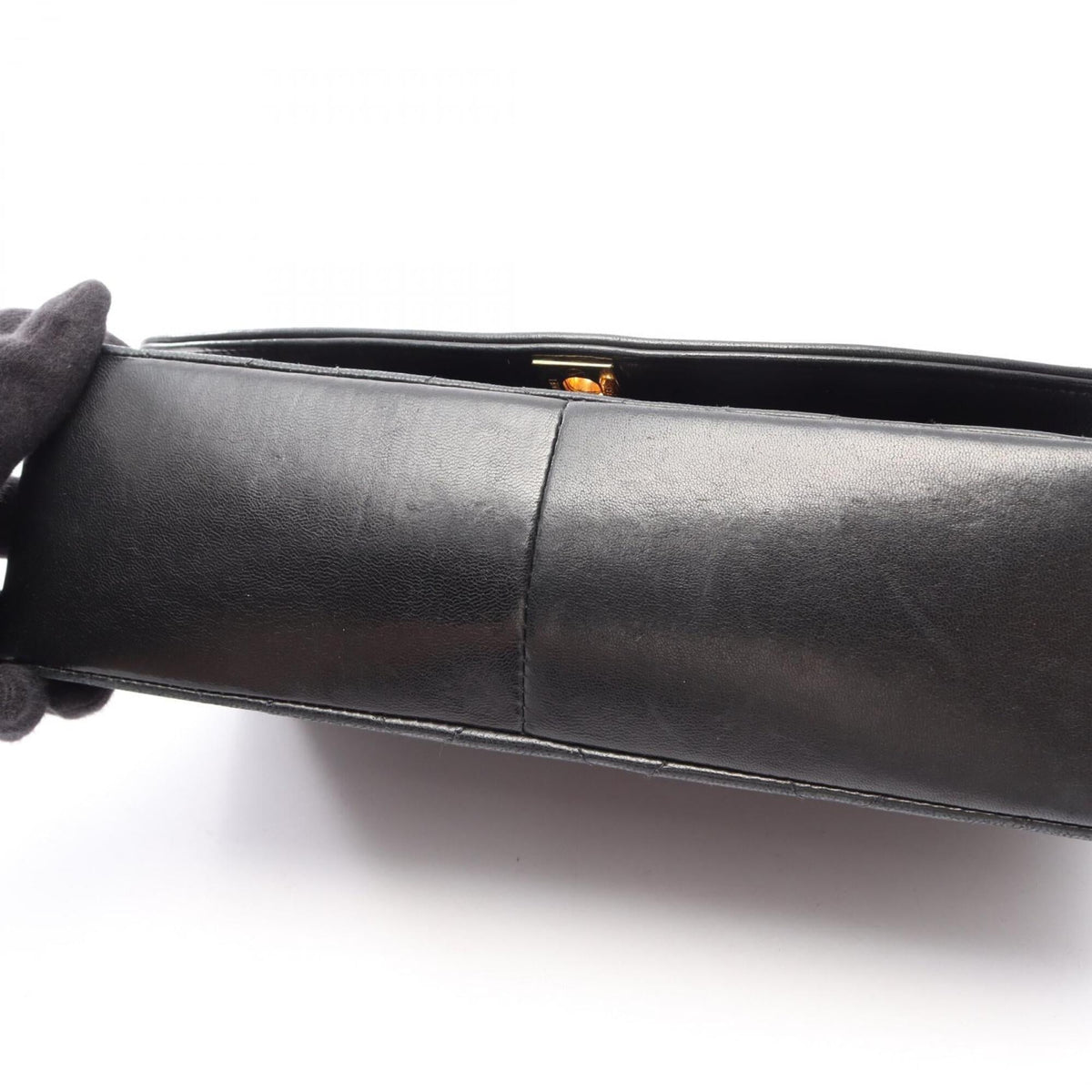 Chanel Black Leather Handbag Shoulder Bag (Pre-Owned)