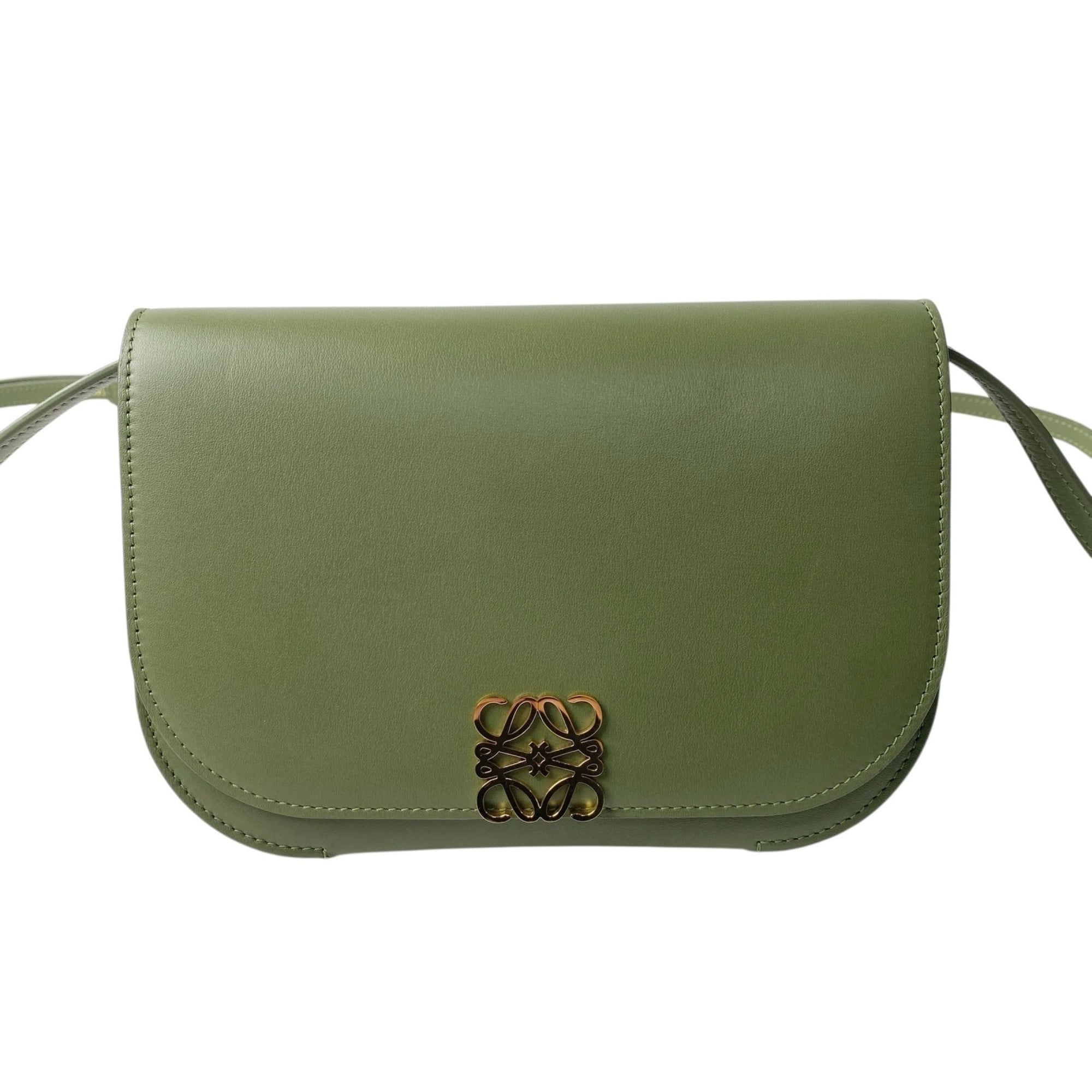 Loewe Green Leather Shoulder Bag Sling Bag (Pre-Owned)