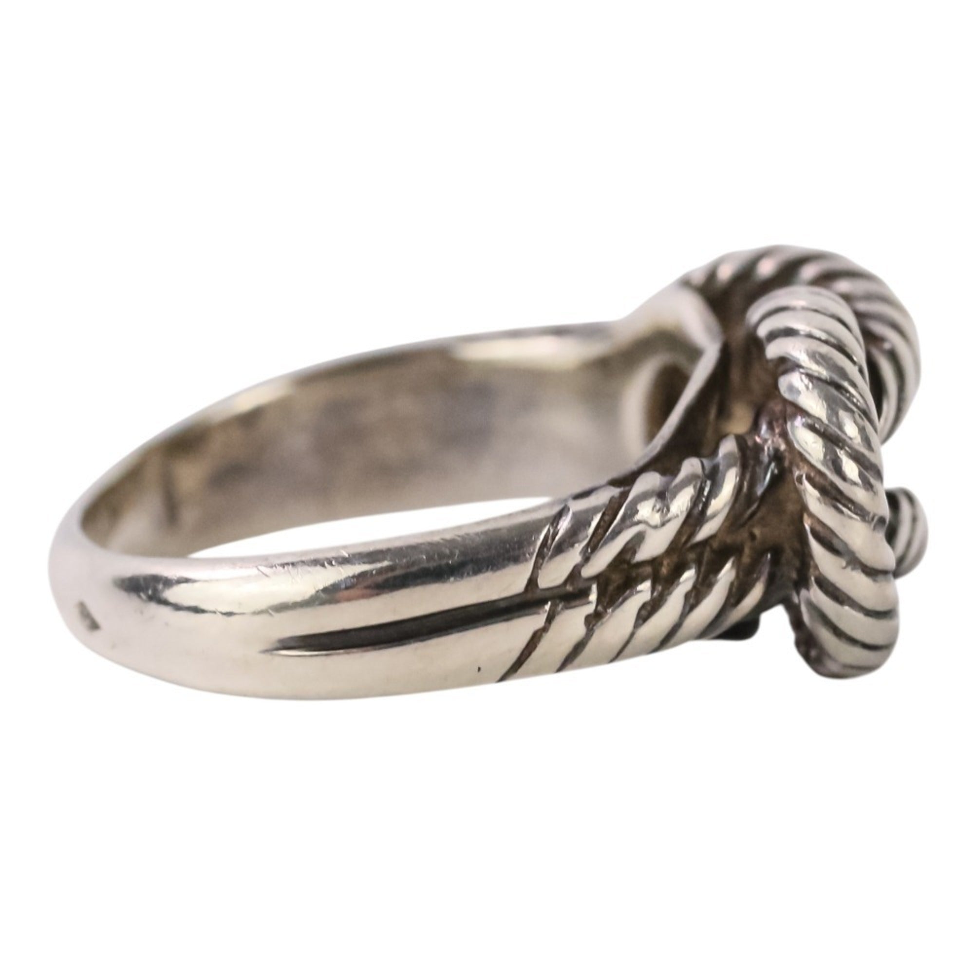 Hermes Silver Silver 925 Band Ring (Pre-Owned)