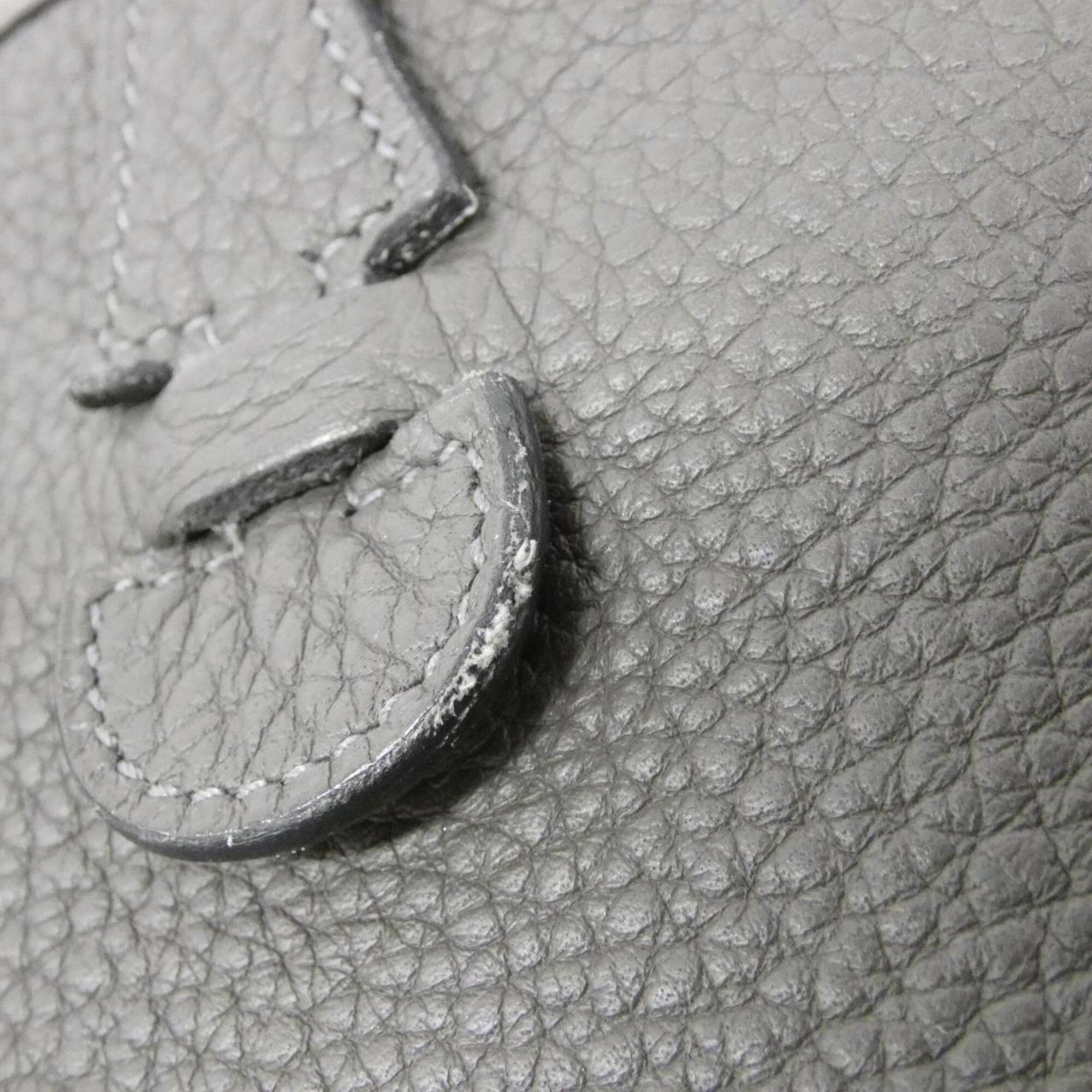 Hermes Graphite Taurillon Clemence Leather Shoulder Bag (Pre-Owned)