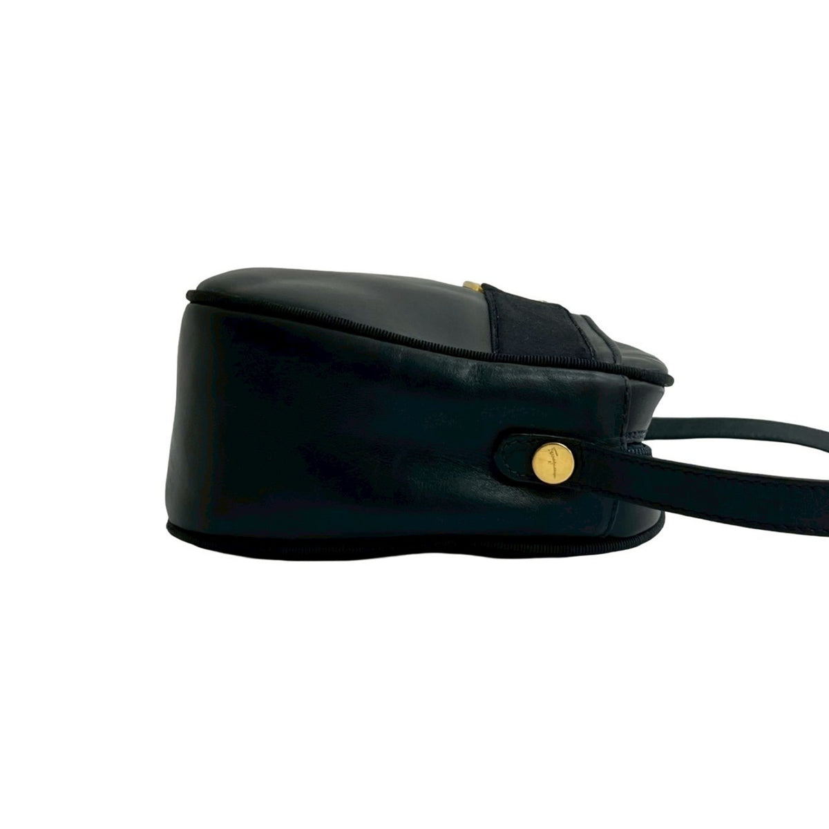 Salvatore Ferragamo Navy Leather Pochette Shoulder Bag (Pre-Owned)
