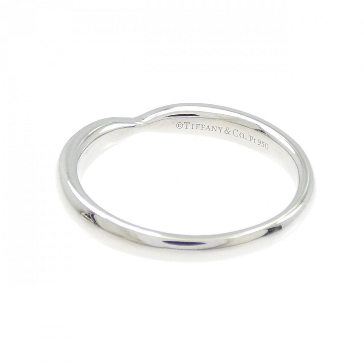 Tiffany Platinum Platinum 950 Band Ring (Pre-Owned)