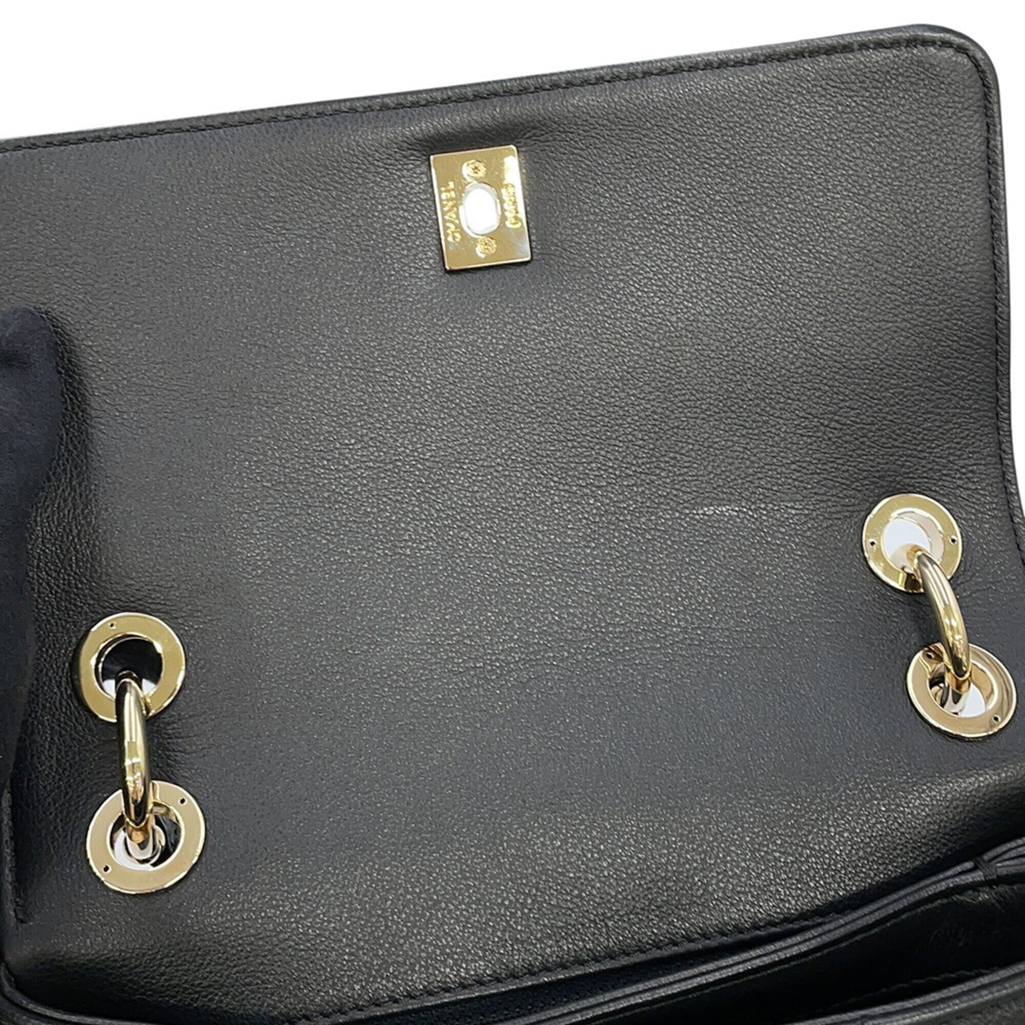 Chanel Black Champagne Gold Handbag (Pre-Owned)