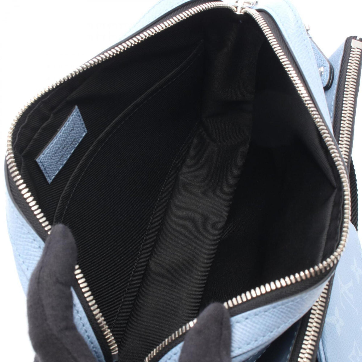 Louis Vuitton Blue Coated Canvas Leather Handbag Shoulder Bag (Pre-Owned)