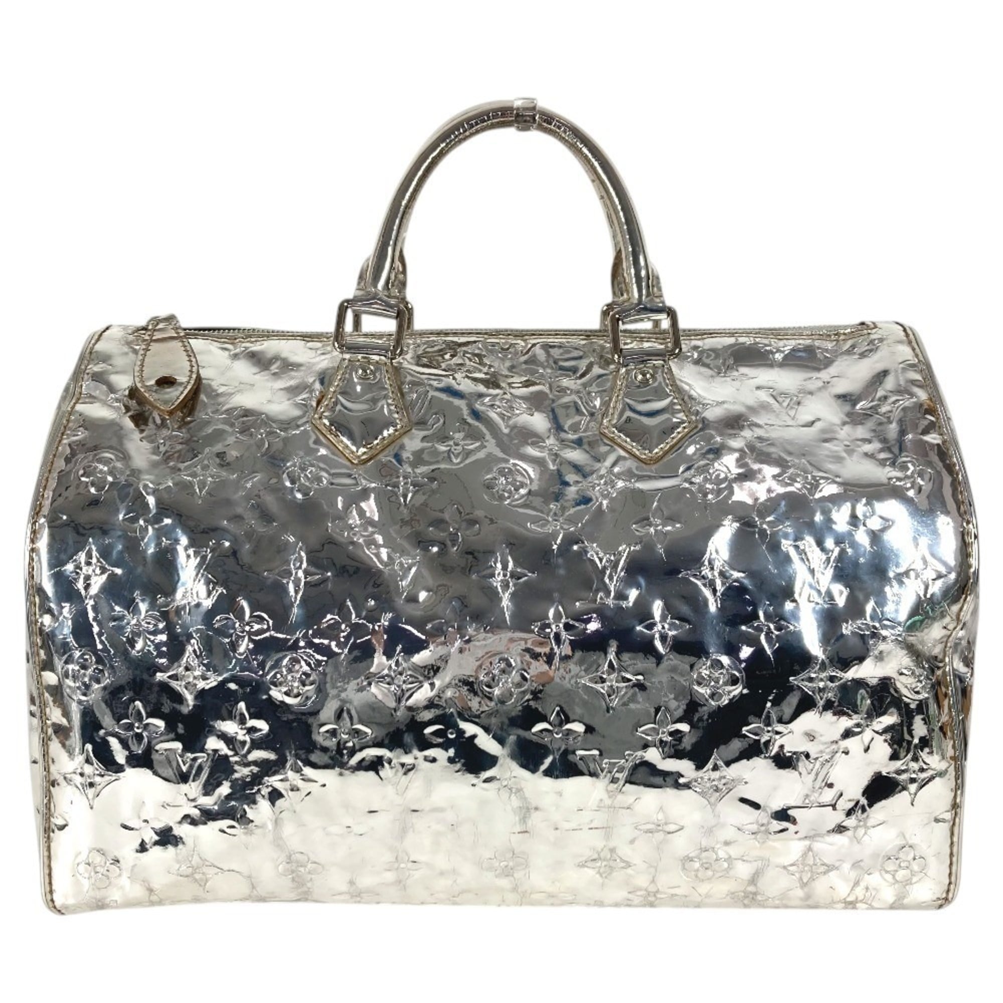 Louis Vuitton Argent Leather Boston Bag Handbag (Pre-Owned)