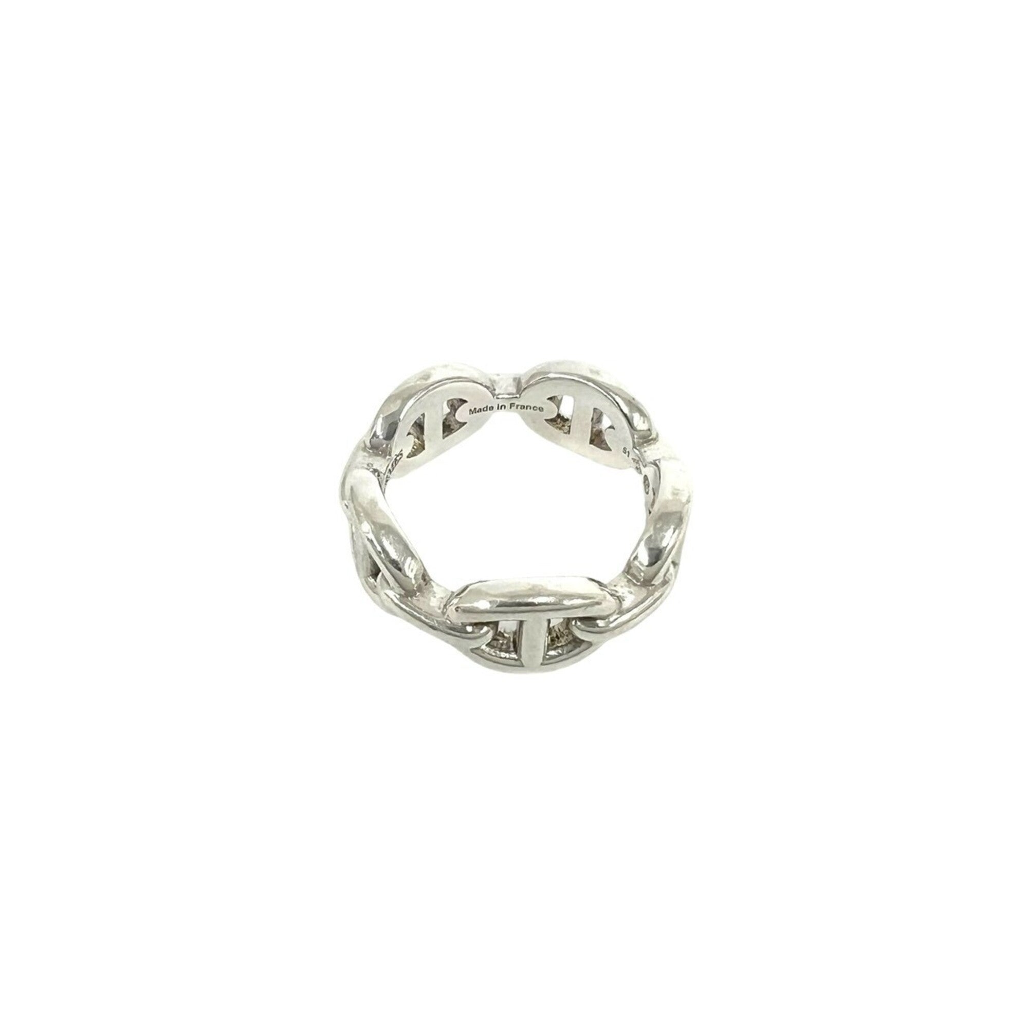Hermes Silver Silver 925 Band Ring (Pre-Owned)