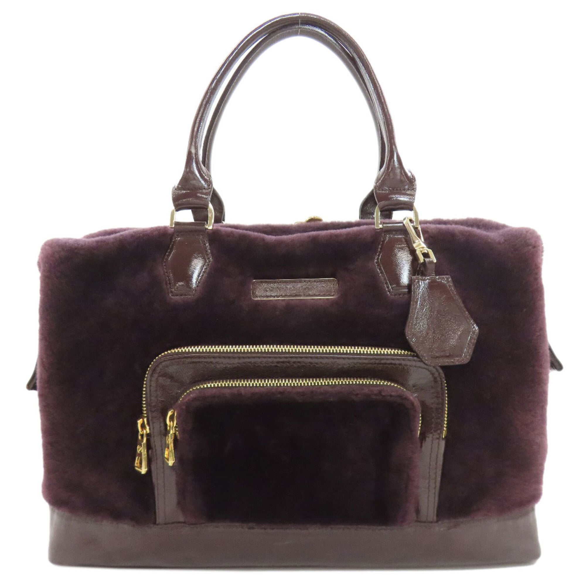 Longchamp Purple Fur Tote Bag (Pre-Owned)