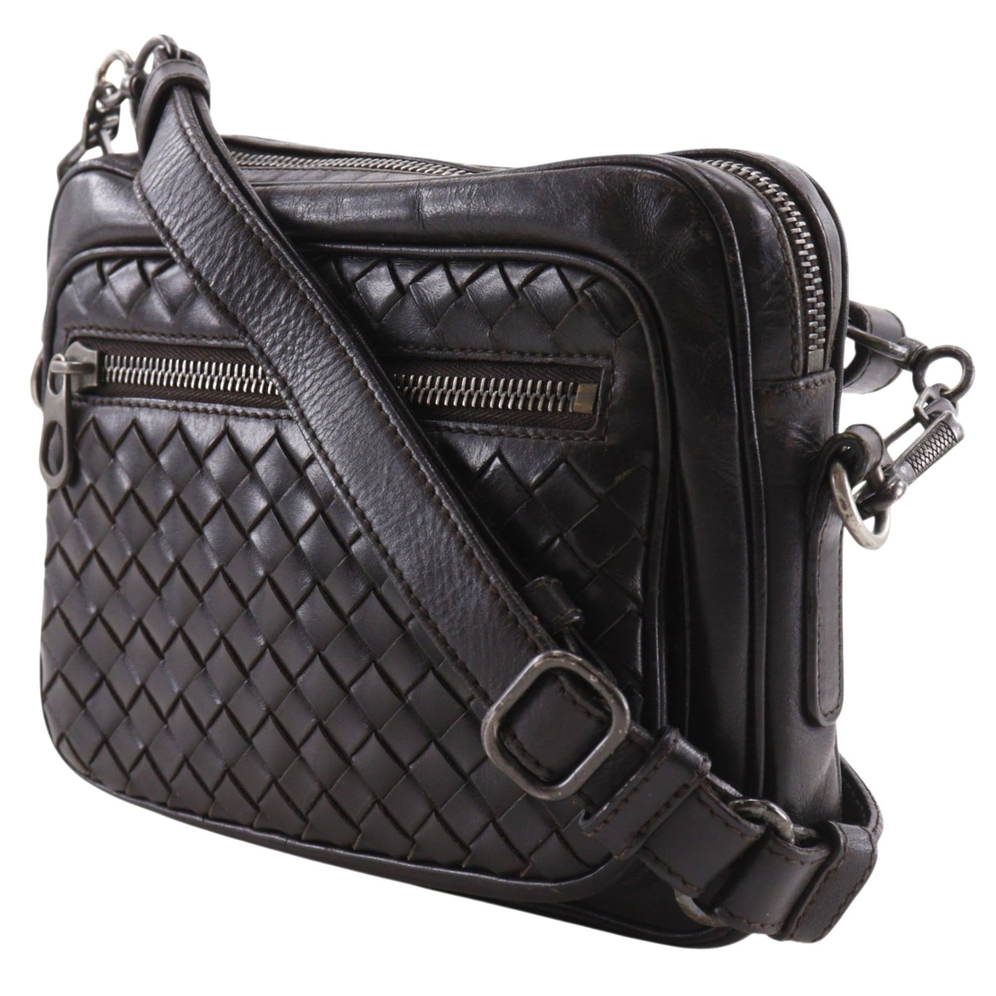 Bottega Veneta Brown Intrecciato Shoulder Bag (Pre-Owned)