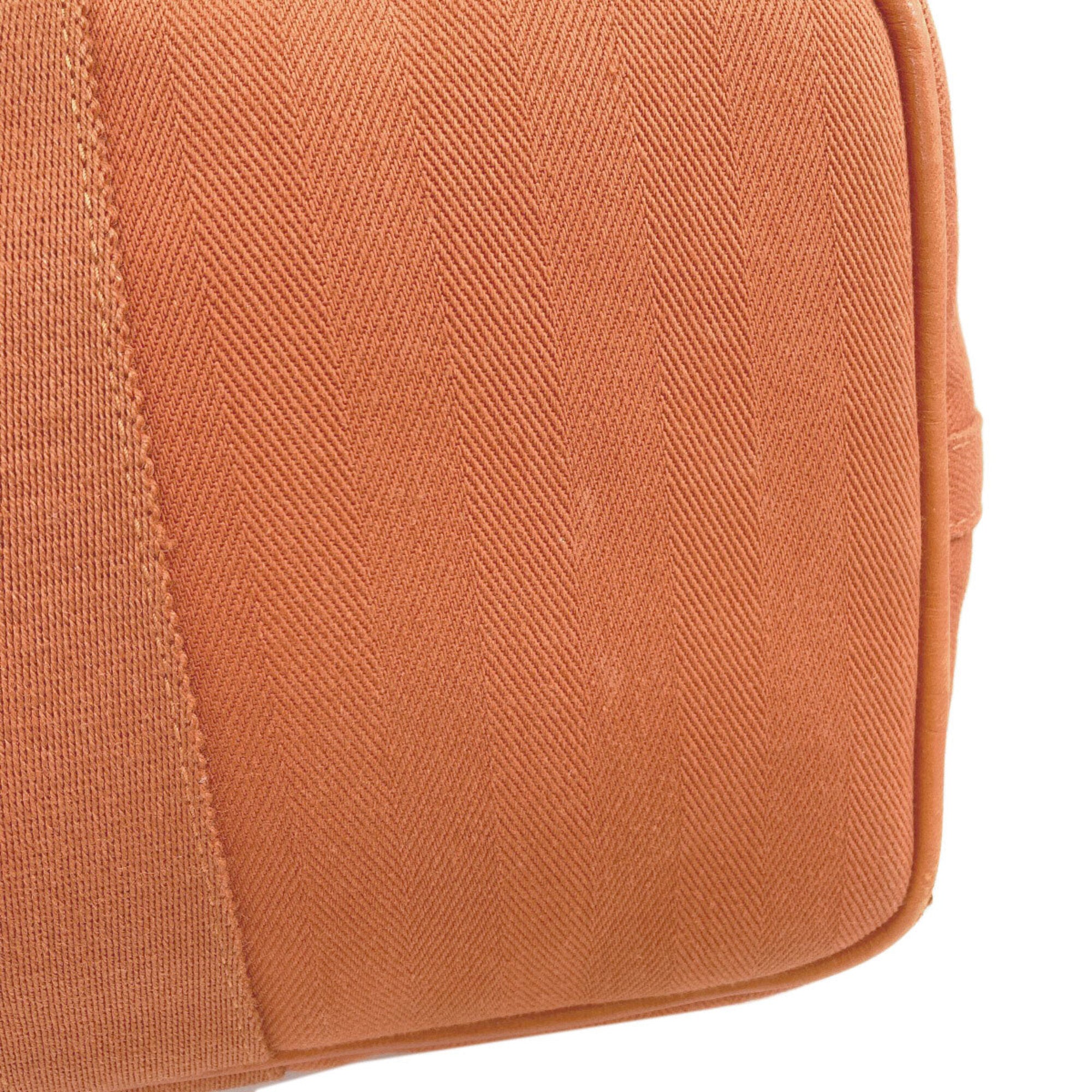 Hermes Orange Toile Chevron Handbag Pouch (Pre-Owned)