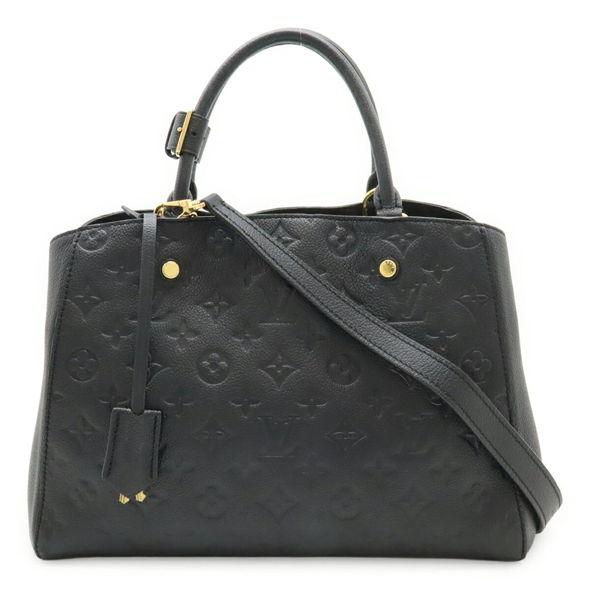 Louis Vuitton Black Noir Leather Handbag Shoulder Bag (Pre-Owned)