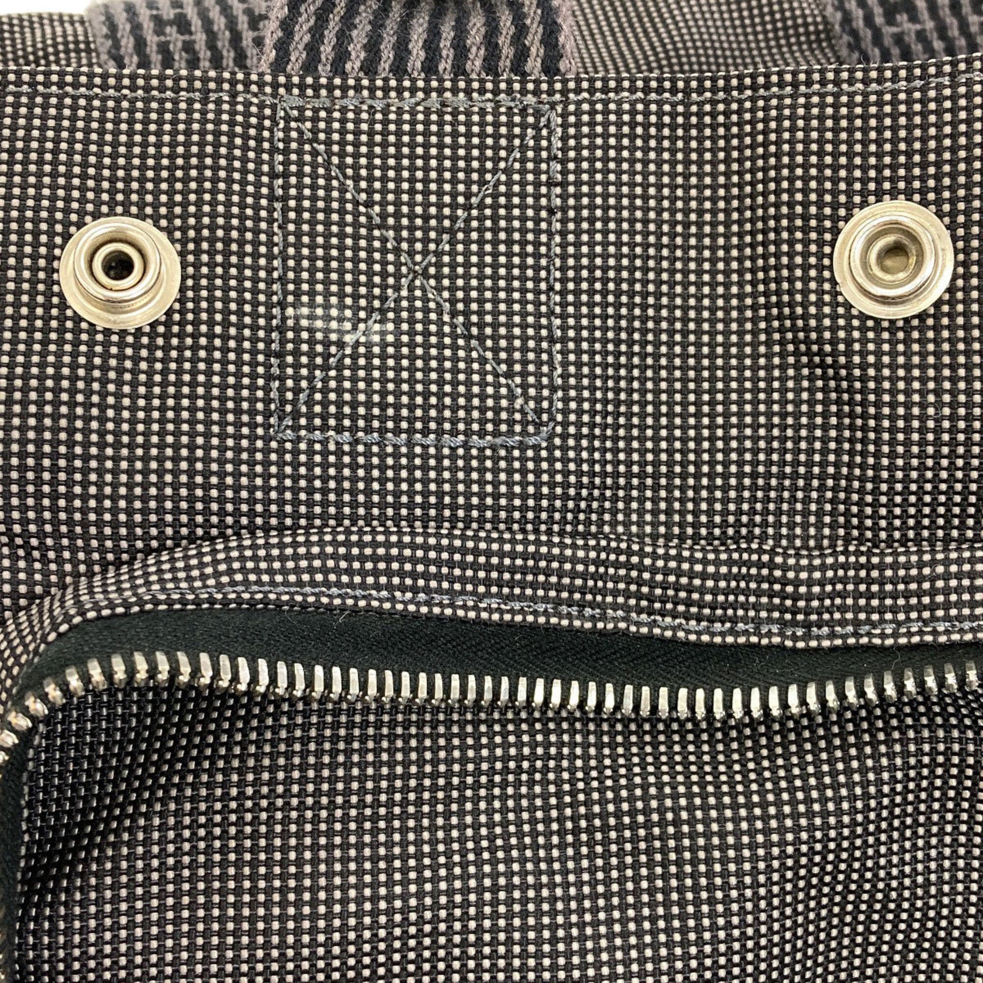 Hermes Her Line Gray Canvas Backpack (Pre-Owned)