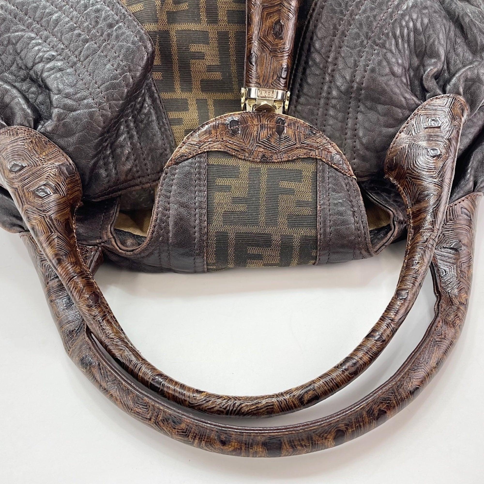 Fendi Brown Zucca Tote Bag (Pre-Owned)