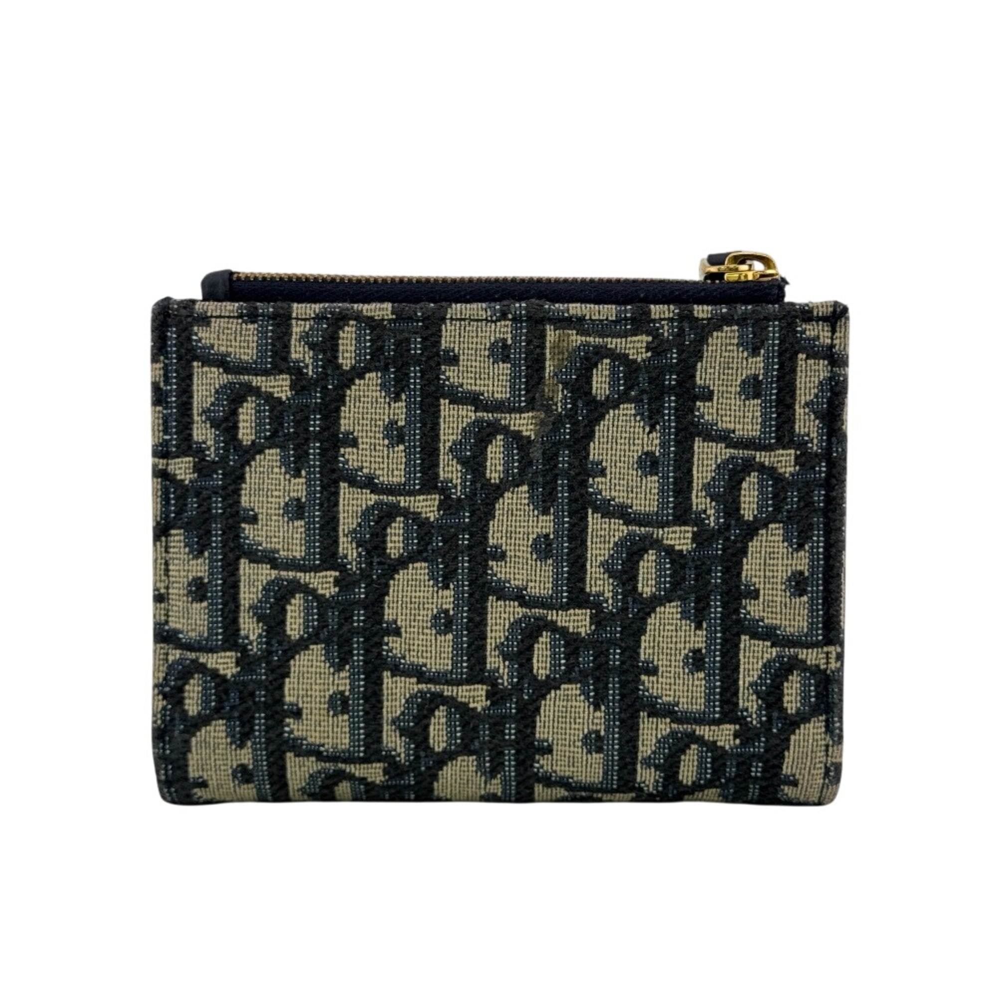 Christian Dior Navy Canvas Wallet (Bi-Fold) (Pre-Owned)