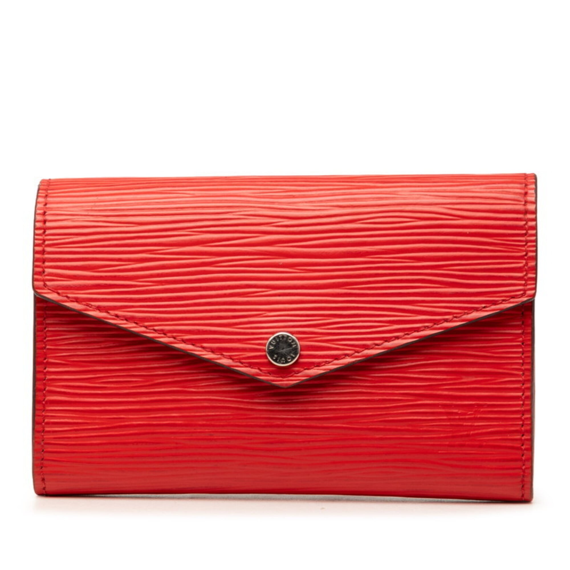 Louis Vuitton Red Color Leather Coin Purse/Coin Case (Pre-Owned)