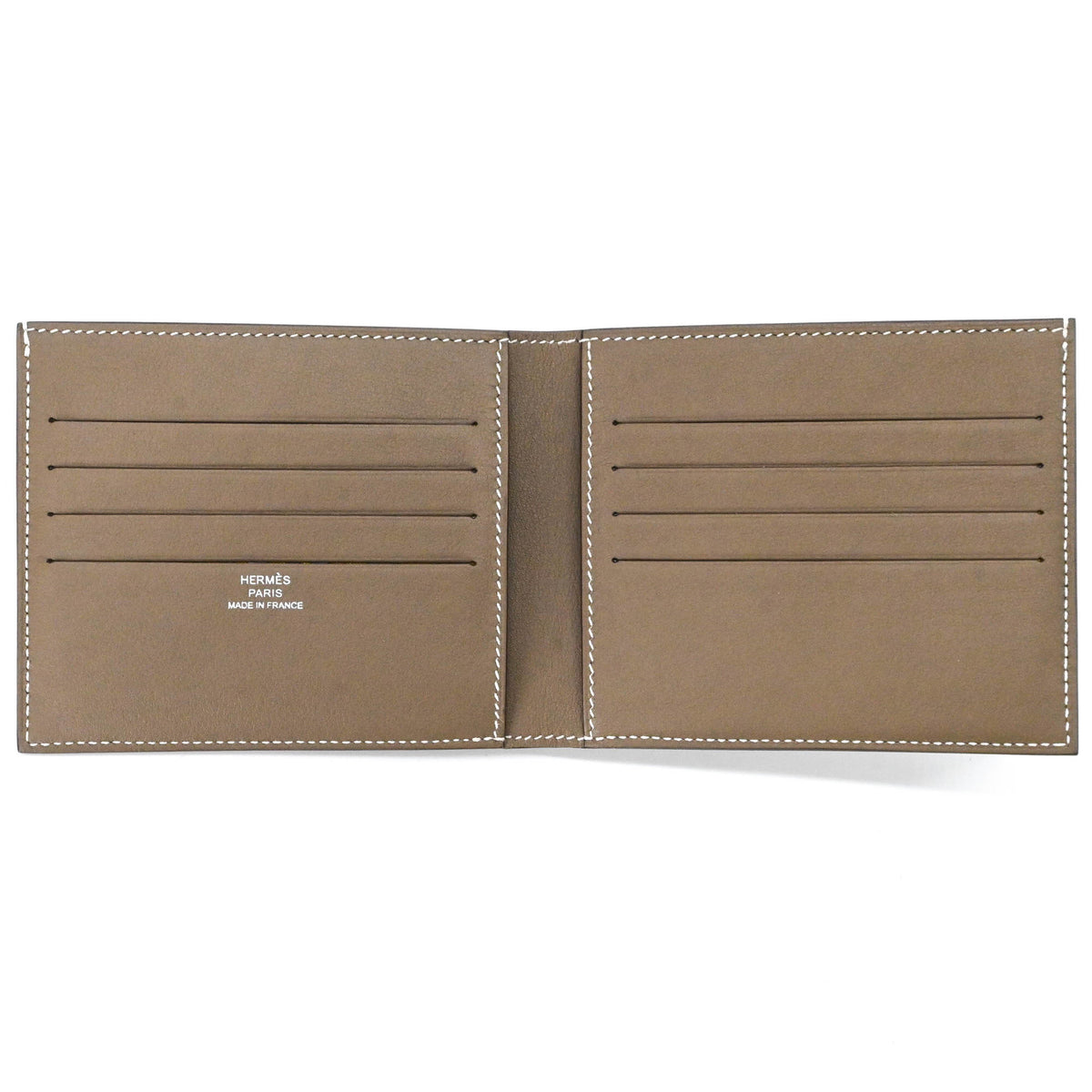 Hermes Etoupe Gray Grayish Epsom Leather Wallet (Bi-Fold) (Pre-Owned)