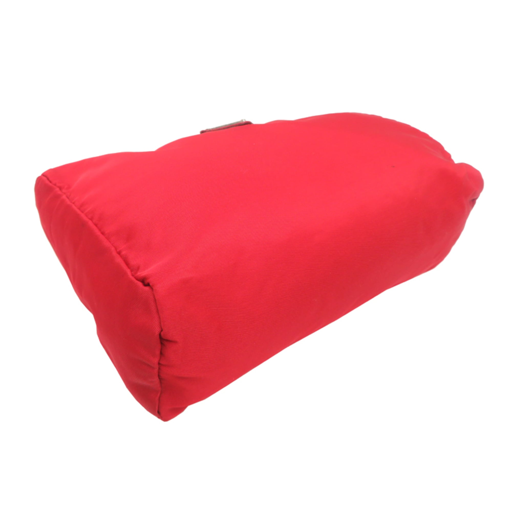 Prada Red Color Nylon Pouch (Pre-Owned)