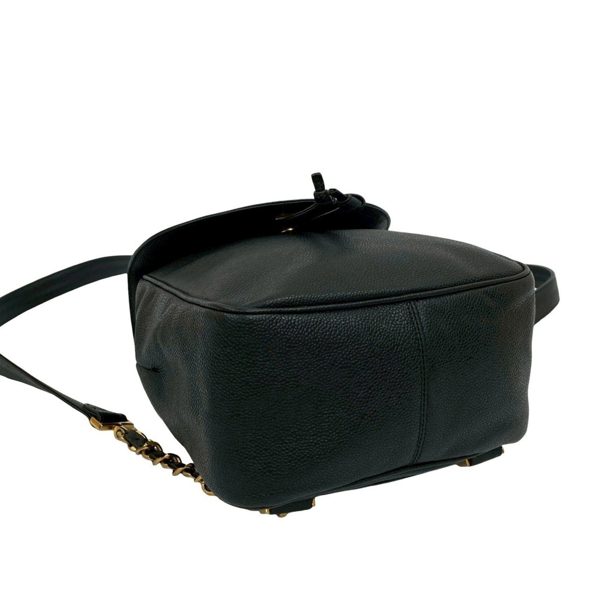 Chanel Black Grained Calfskin Backpack (Pre-Owned)