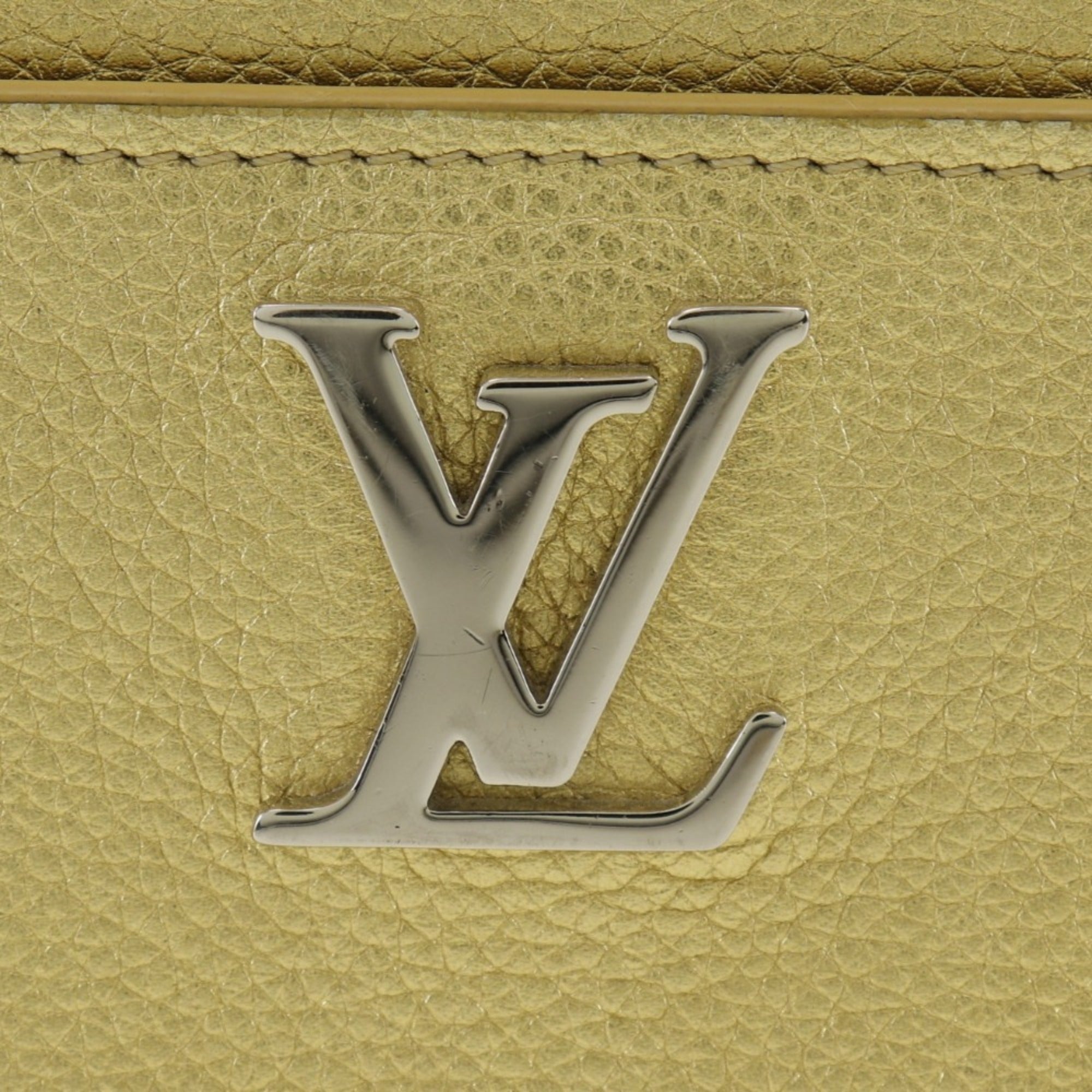 Louis Vuitton Gold Leather Long Wallet (Bi-Fold) (Pre-Owned)