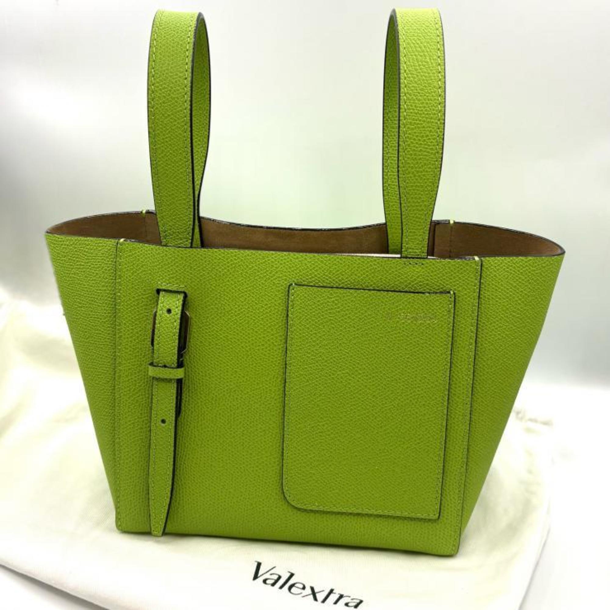 Valextra Green Leather Handbag Pouch (Pre-Owned)