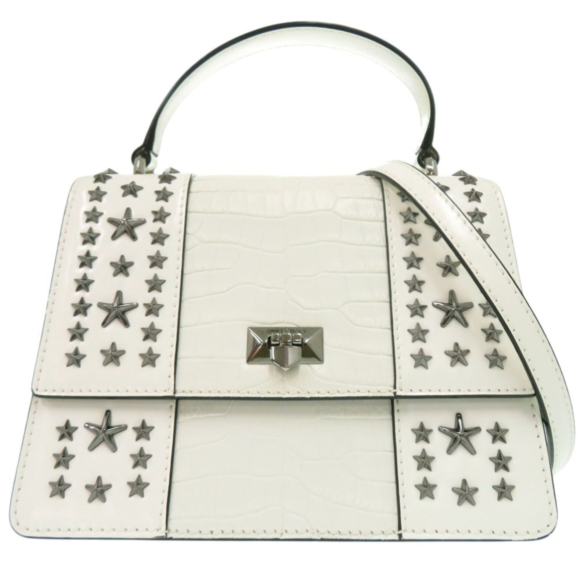 Jimmy Choo White Handbag Shoulder Bag (Pre-Owned)