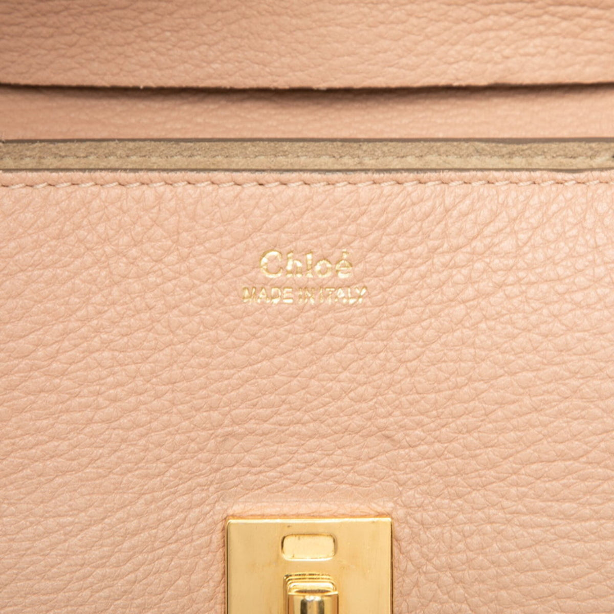 Chloé Gold Pink Leather Shoulder Bag (Pre-Owned)