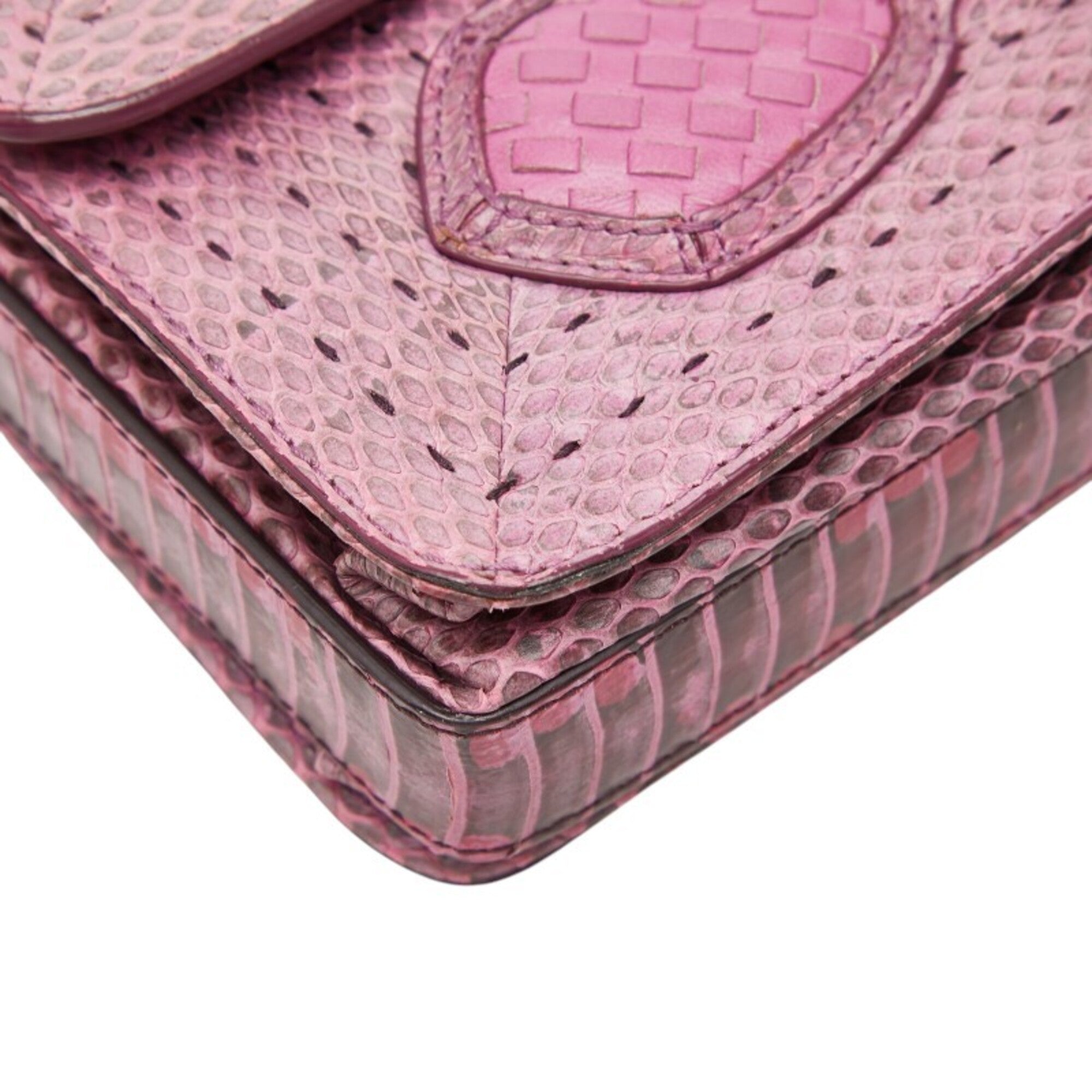 Bottega Veneta Pink Leather Shoulder Bag (Pre-Owned)