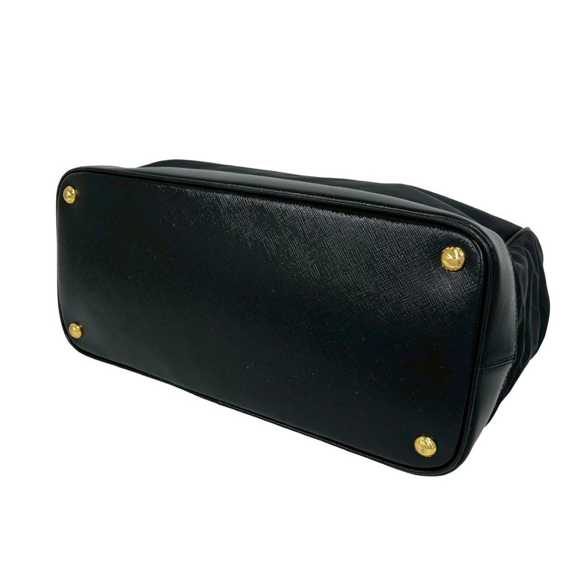 Prada Black Nylon Leather Handbag (Pre-Owned)
