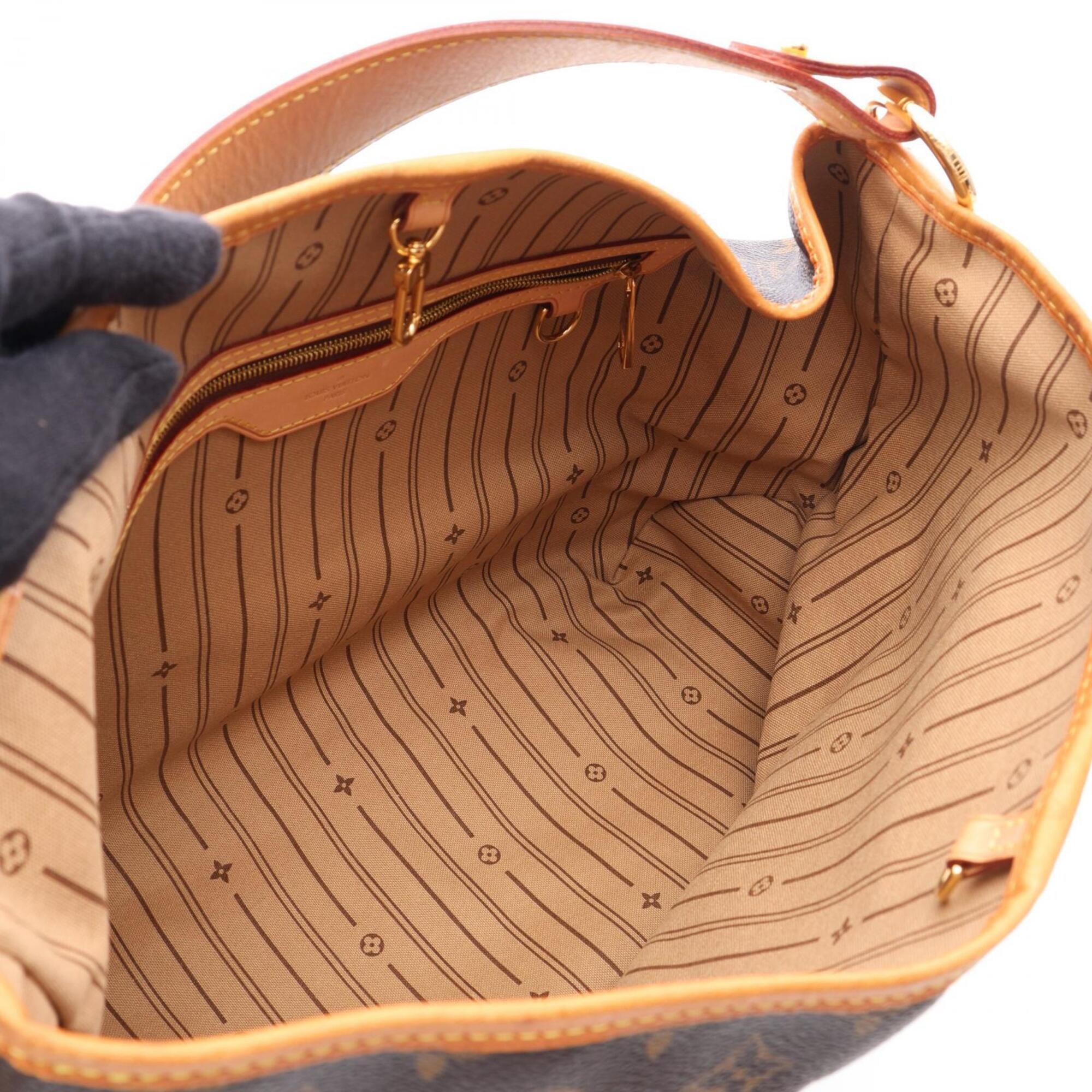 Louis Vuitton Brown Coated Canvas Leather Handbag Shoulder Bag (Pre-Owned)