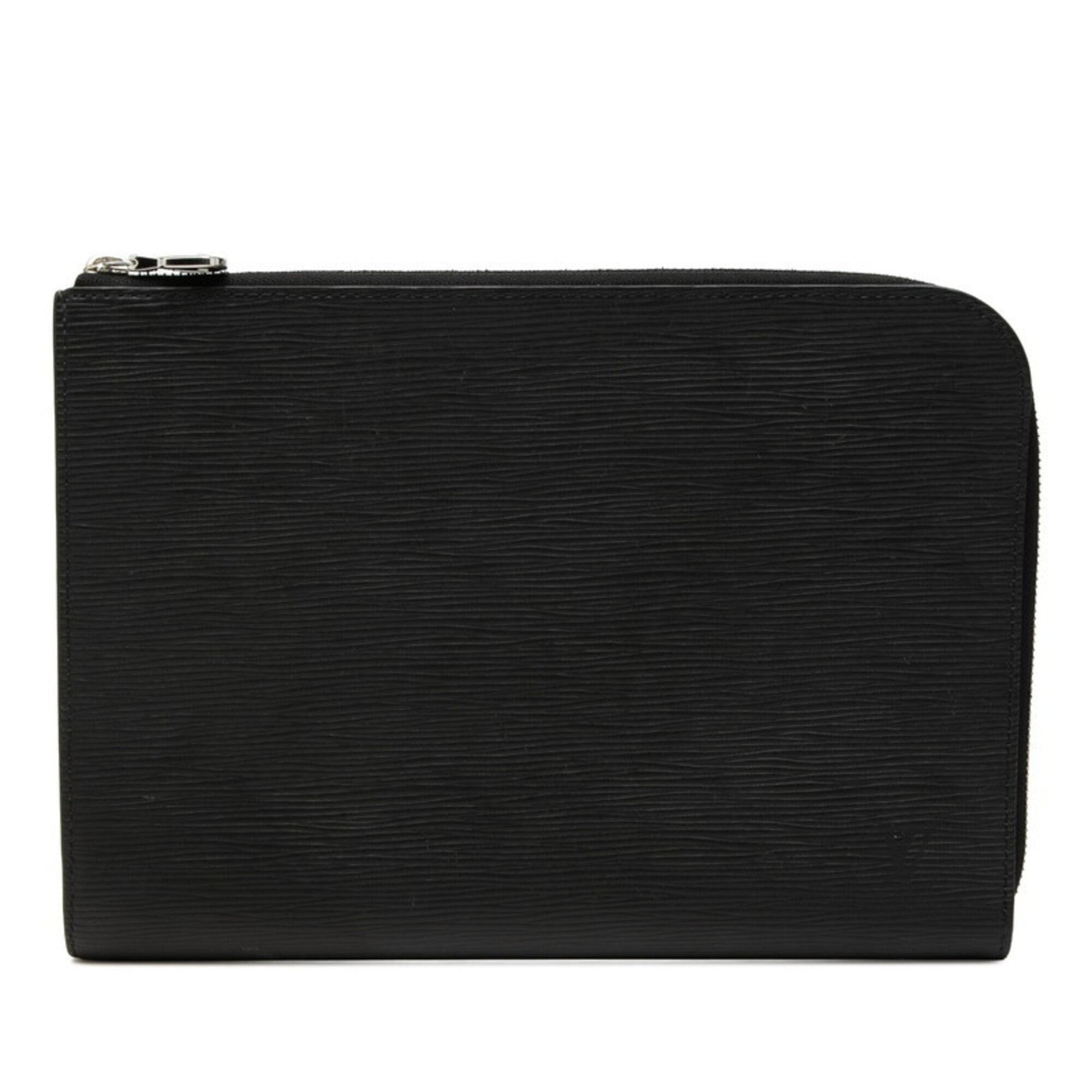 Louis Vuitton Black Noir Leather Clutch Bag Pochette (Pre-Owned)