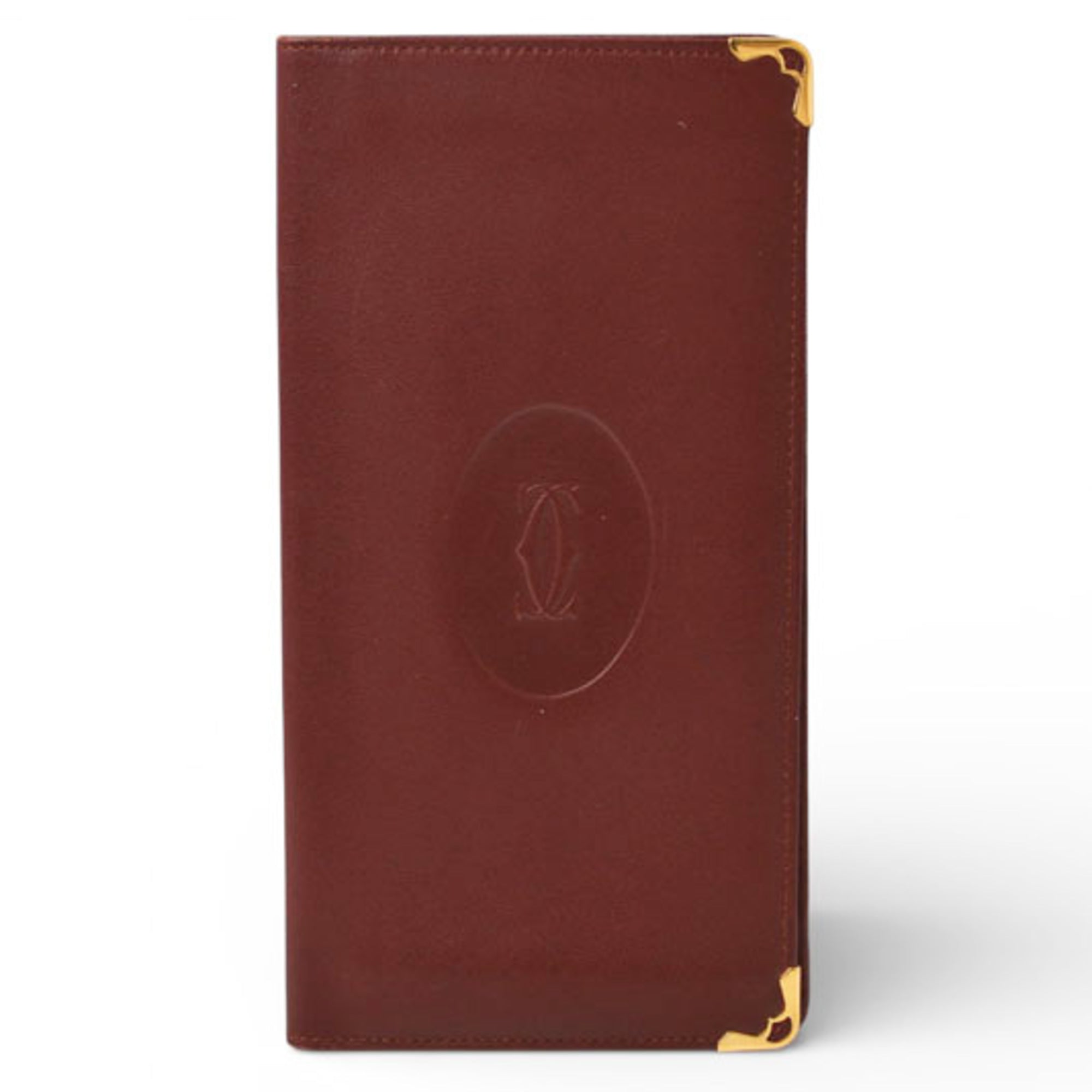 Cartier Must Bordeaux Leather Long Wallet (Bi-Fold) (Pre-Owned)