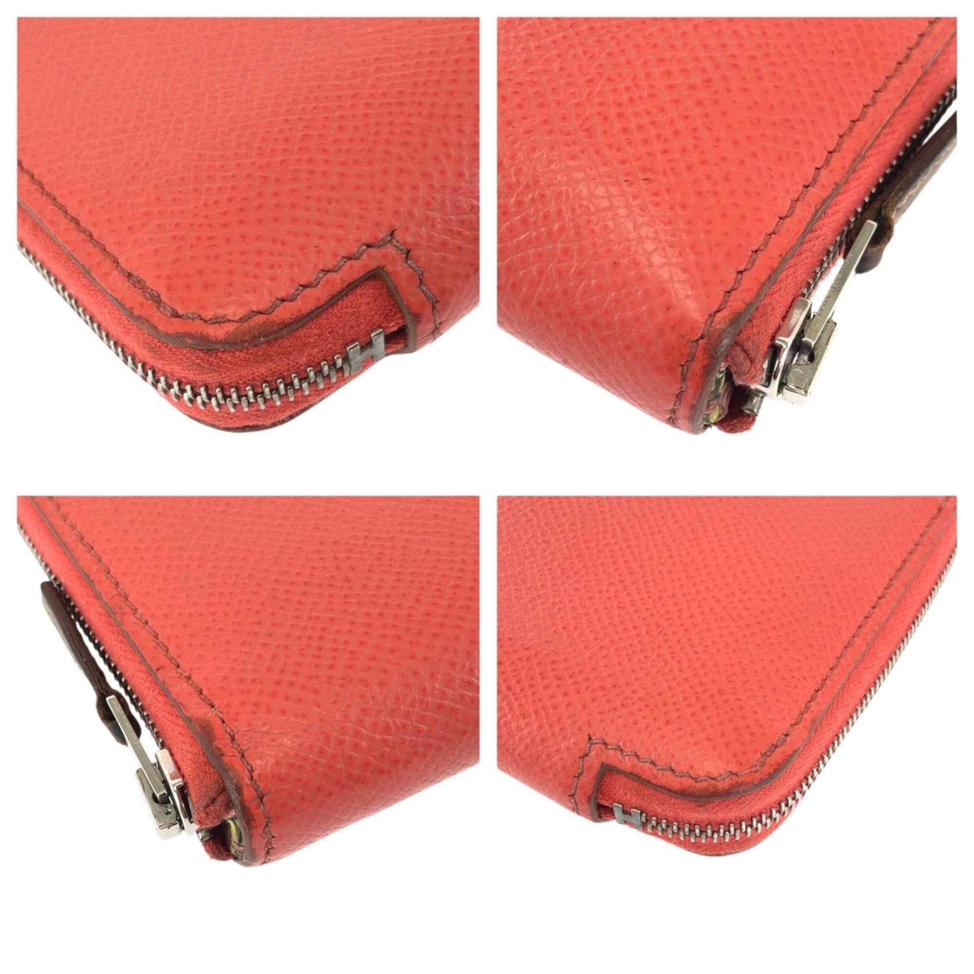 Hermes Orange Rose Jaipur Epsom Leather Coin Purse/Coin Case (Pre-Owned)