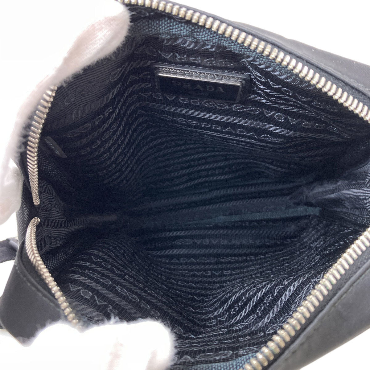 Prada Black Nylon Pouch Shoulder Bag (Pre-Owned)