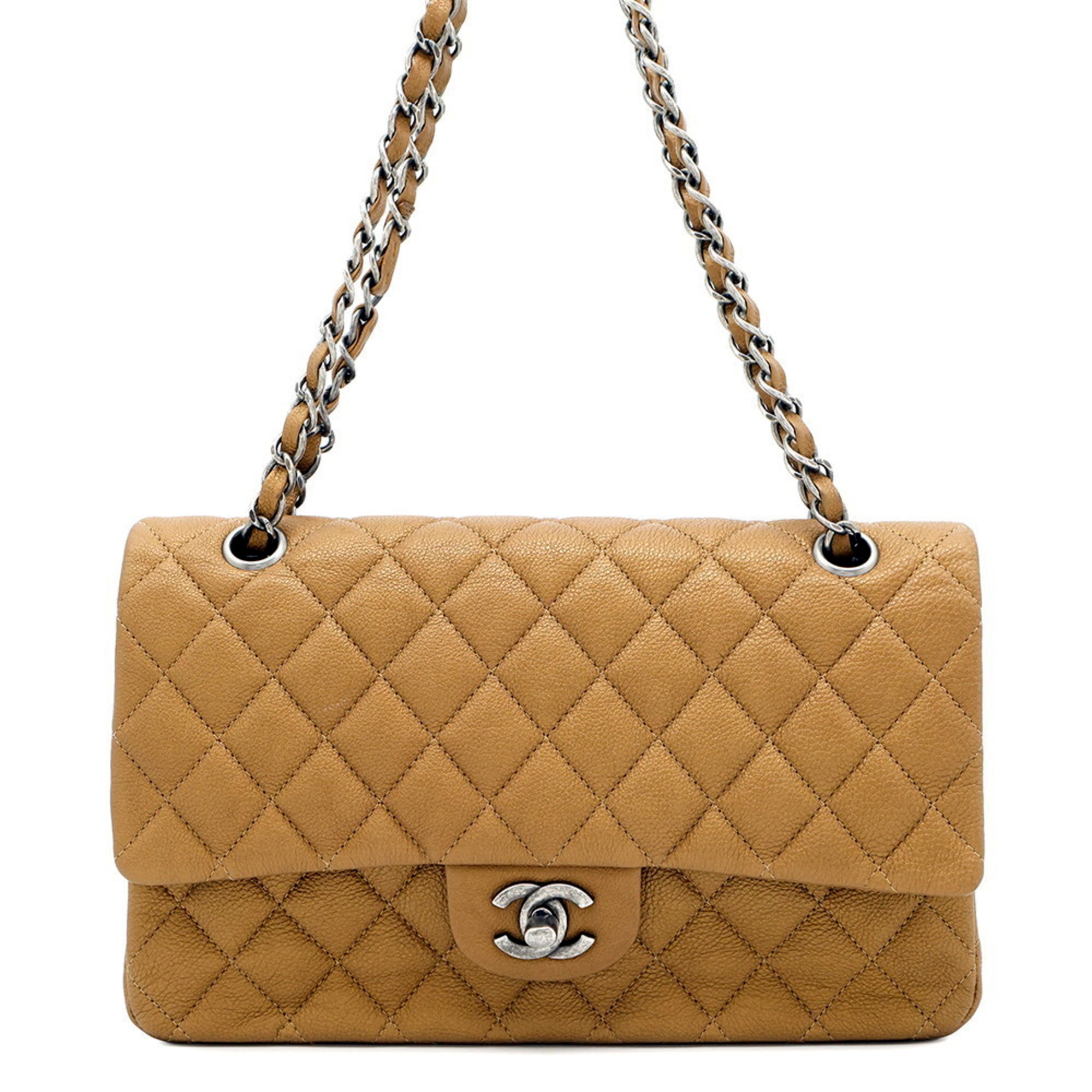 Chanel Matelasse Gold Grained Calfskin Shoulder Bag (Pre-Owned)