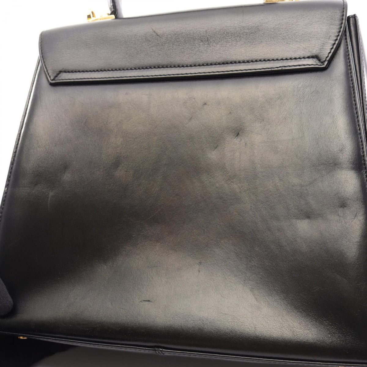 Salvatore Ferragamo Black Leather Handbag (Pre-Owned)
