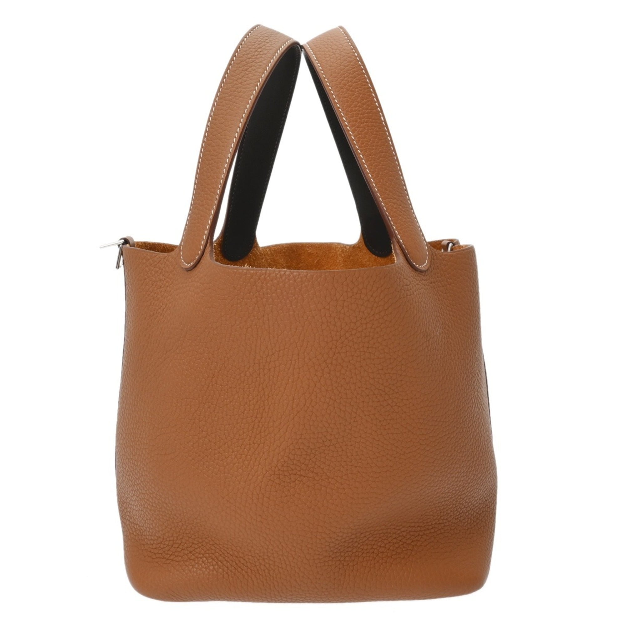 Hermes Picotin Gold Taurillon Clemence Leather Handbag (Pre-Owned)