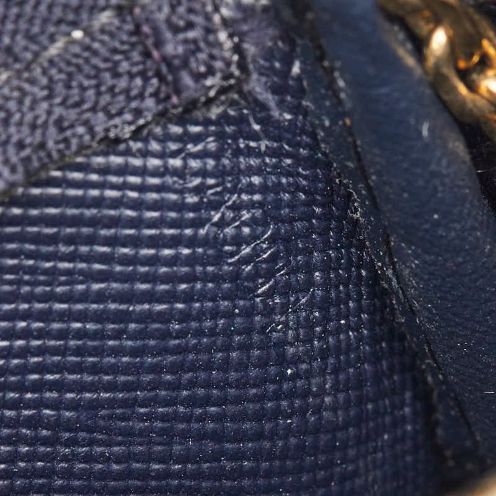 Louis Vuitton Blue Navy Canvas Leather Coin Purse/Coin Case (Pre-Owned)
