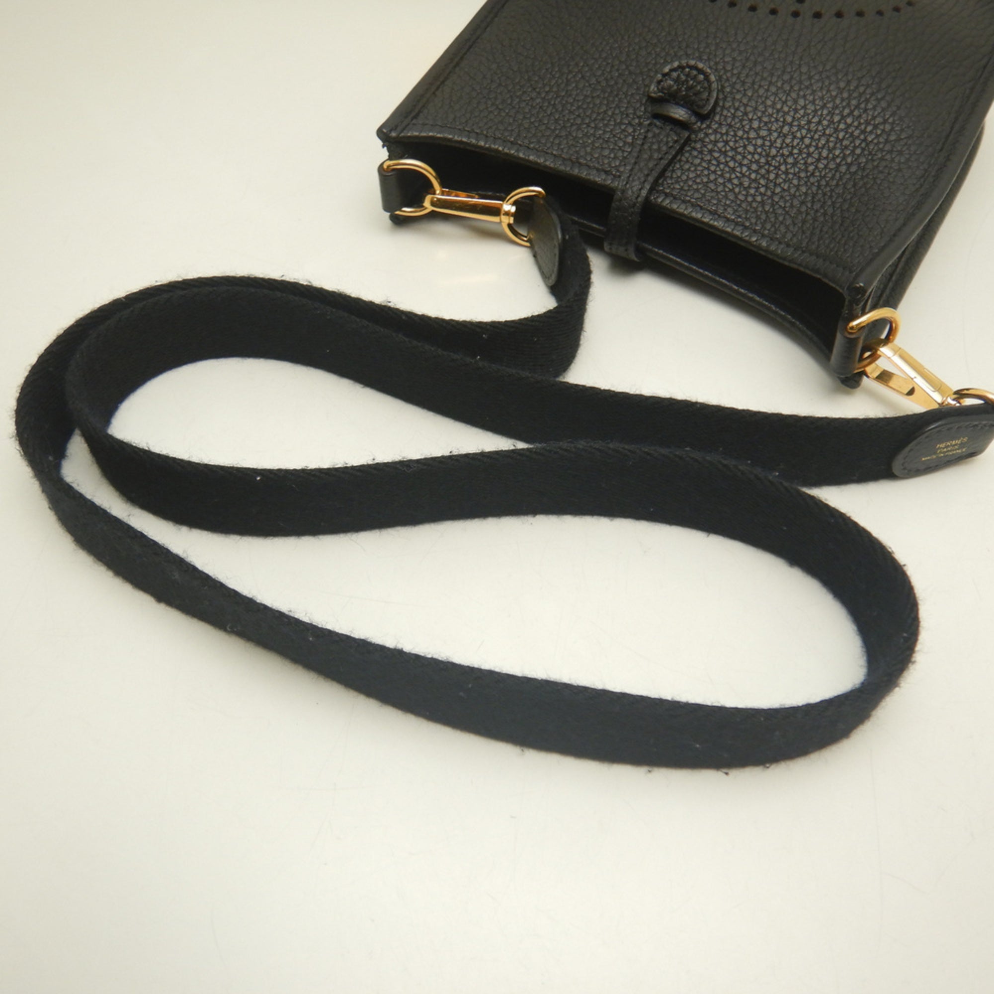 Hermes Evelyne Brown Taurillon Clemence Leather Shoulder Bag (Pre-Owned)
