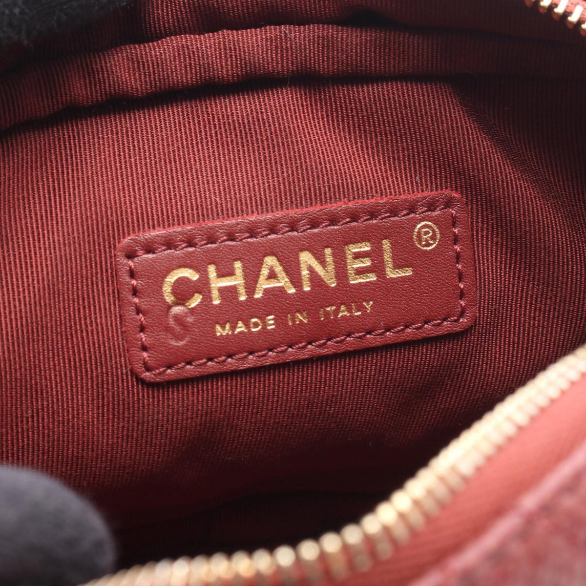 Chanel Bordeaux Grained Calfskin Handbag Shoulder Bag (Pre-Owned)