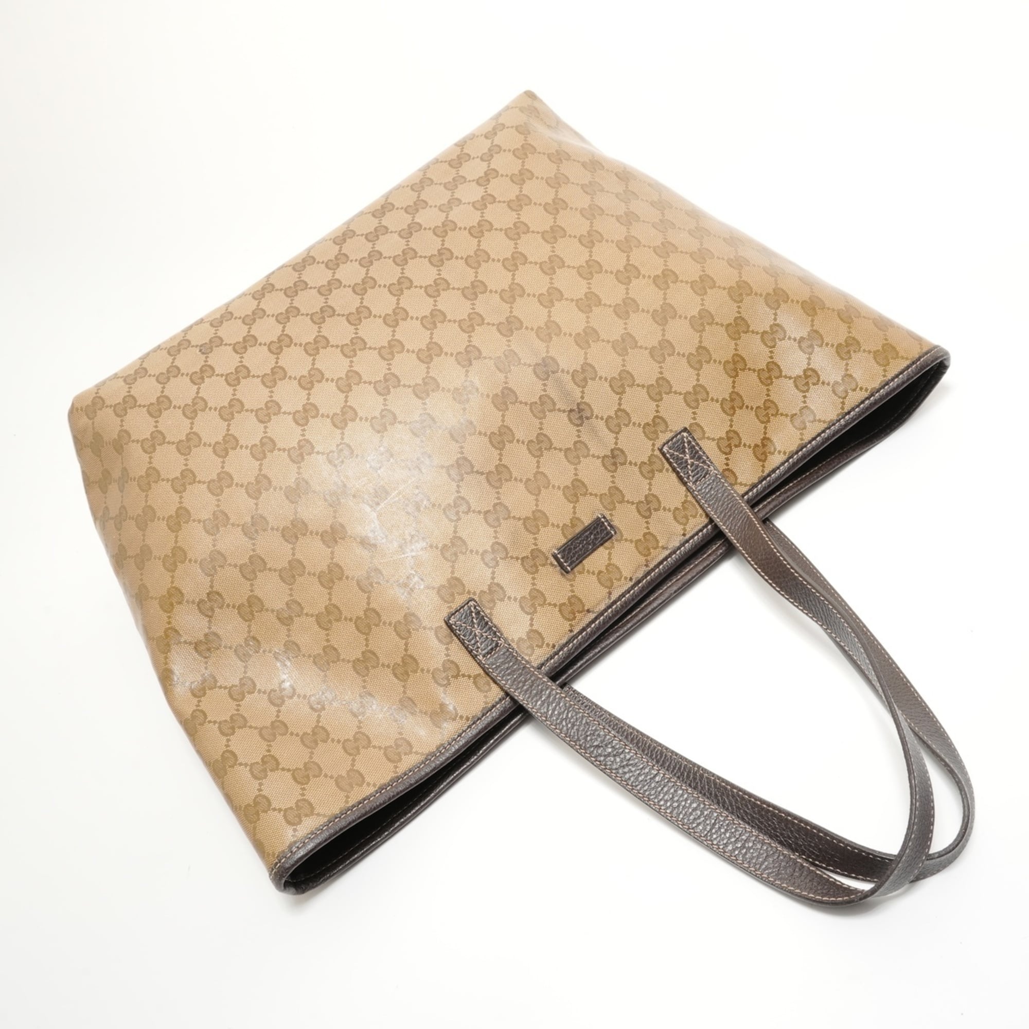 Gucci Gg Crystal Beige Gg Crystal Tote Bag (Pre-Owned)