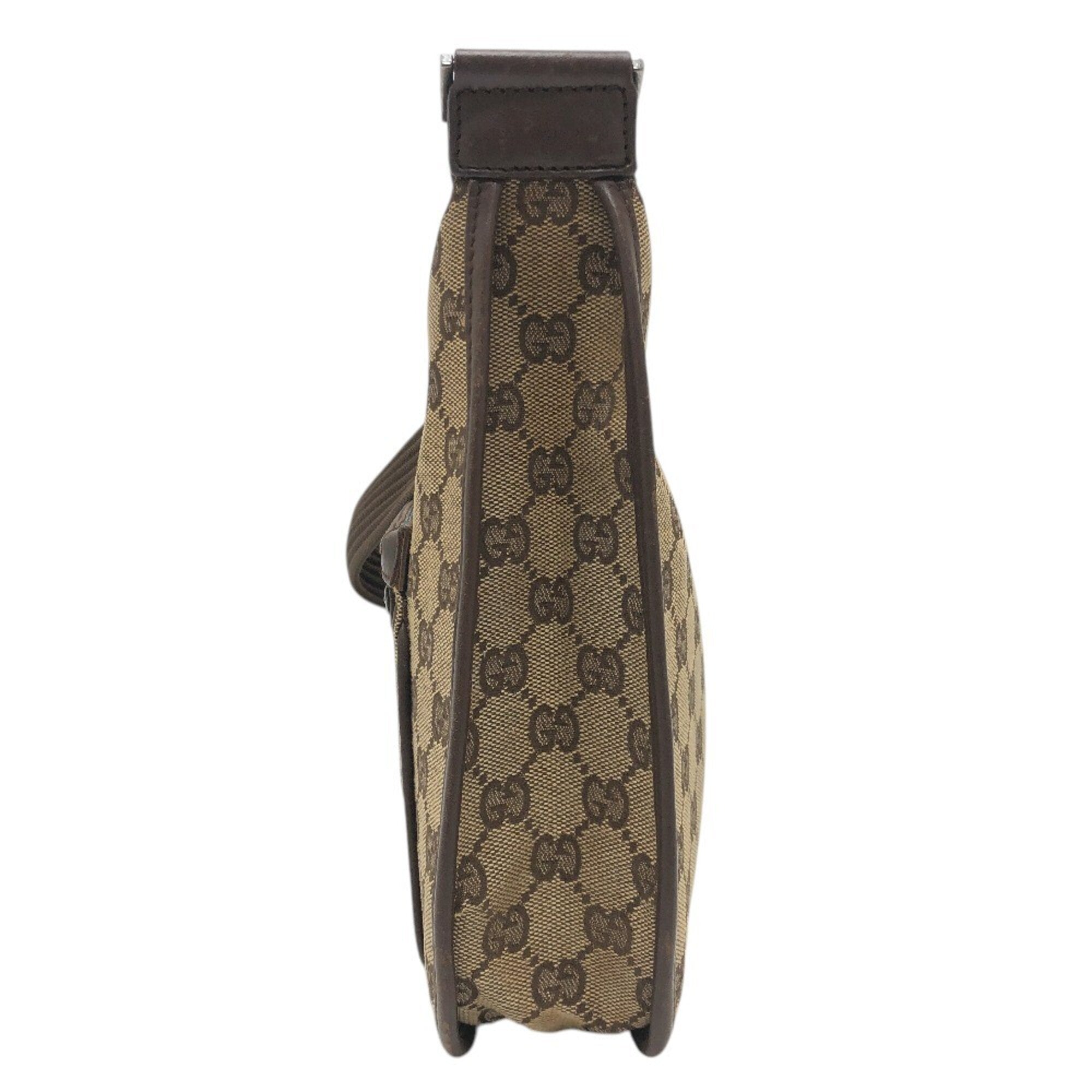 Gucci Beige Canvas Handbag Shoulder Bag (Pre-Owned)