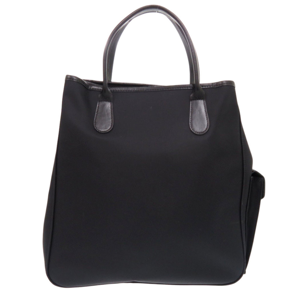 Longchamp Black Nylon Leather Handbag (Pre-Owned)