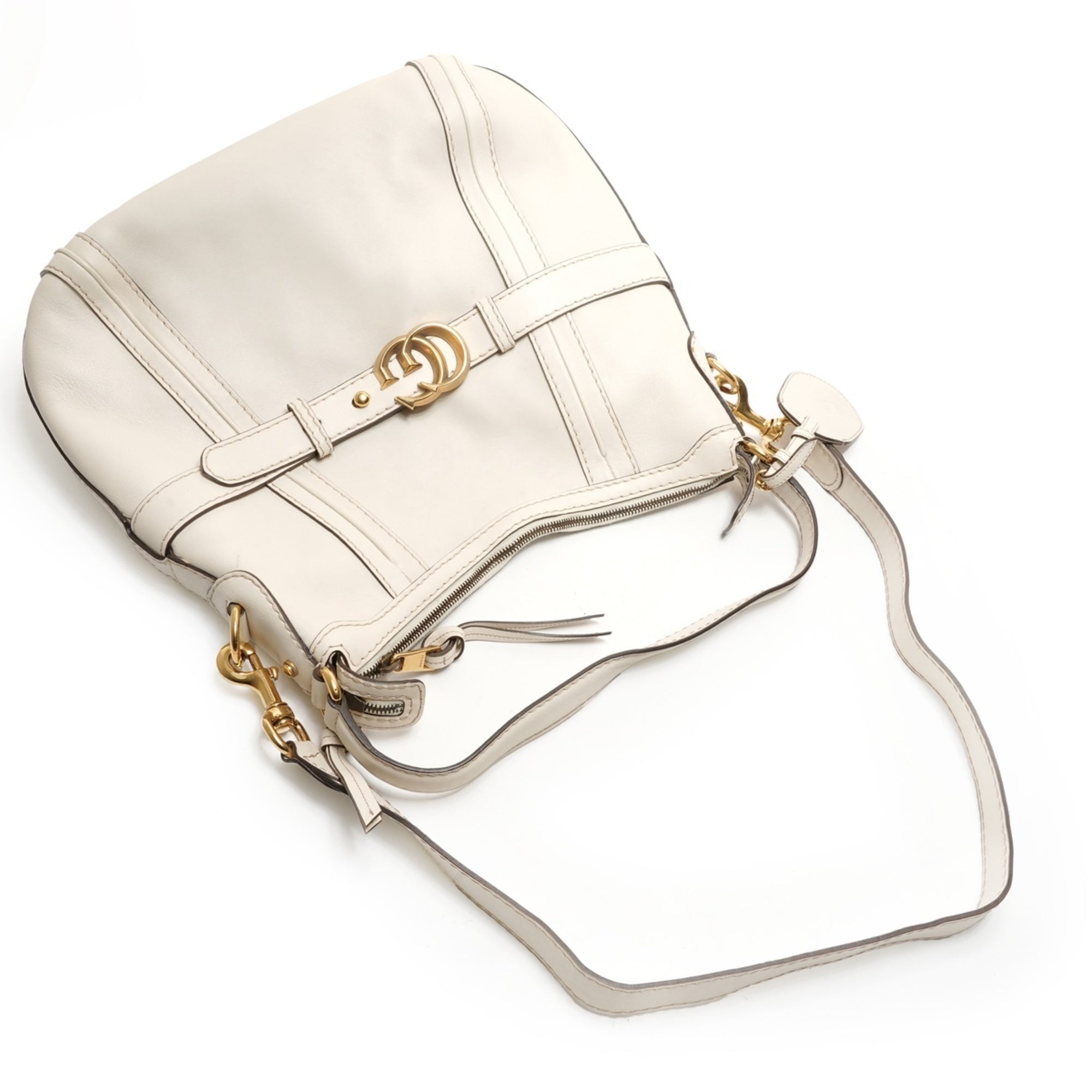 Gucci White Shoulder Bag Tote Bag (Pre-Owned)