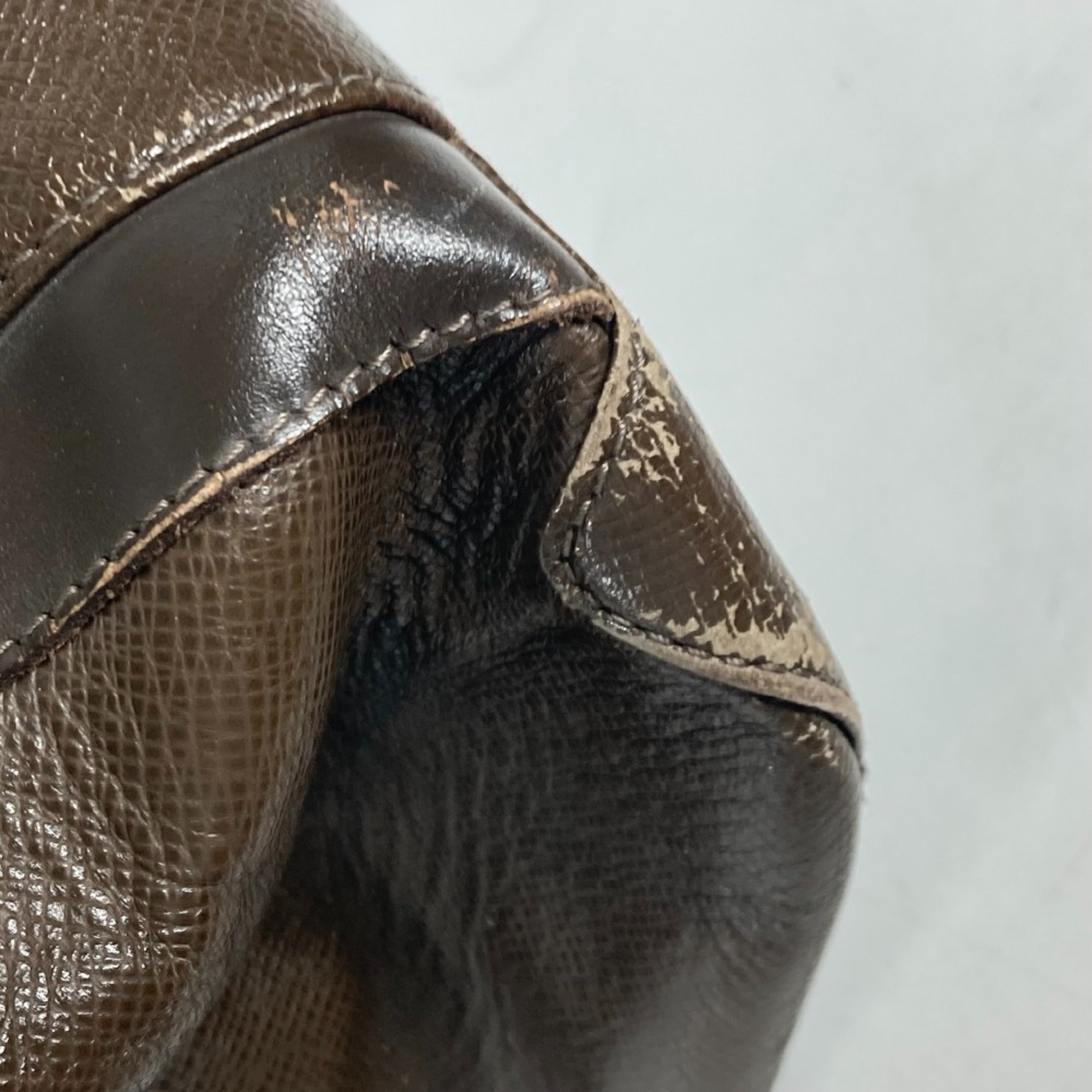 Louis Vuitton Brown Taiga Leather Handbag Tote Bag (Pre-Owned)