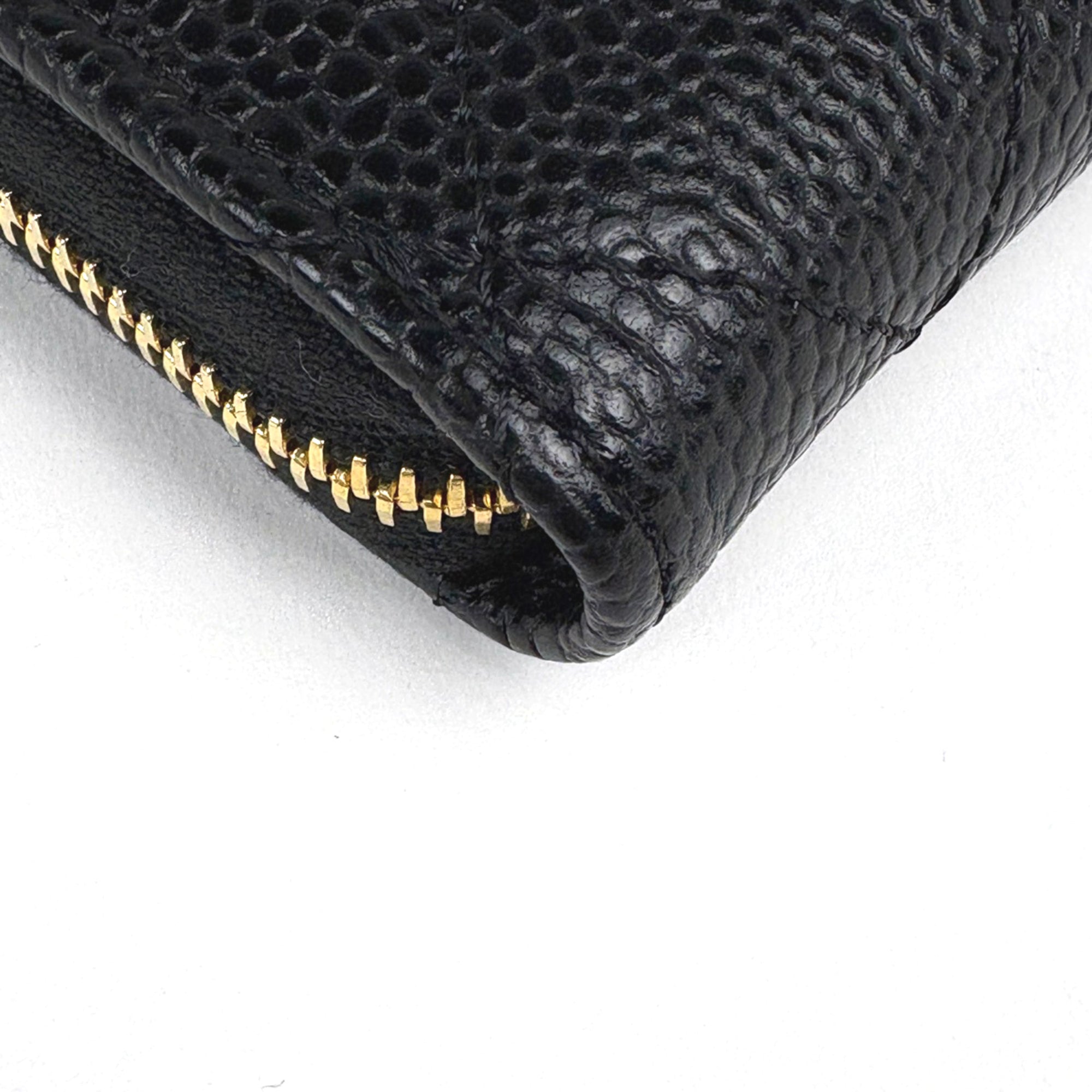Chanel Black Grained Calfskin Coin Purse/Coin Case (Pre-Owned)