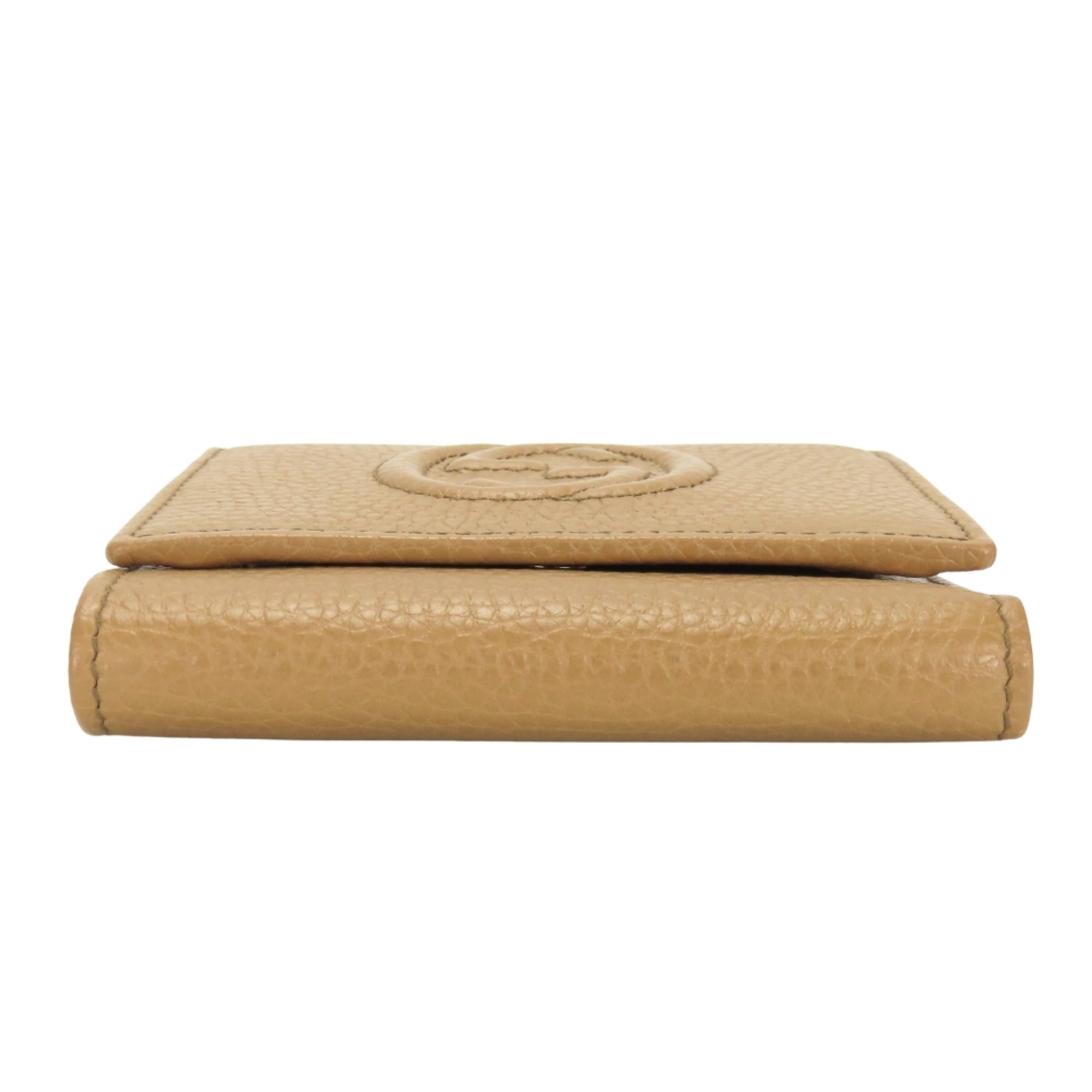 Gucci Beige Leather Wallet (Tri-Fold) (Pre-Owned)