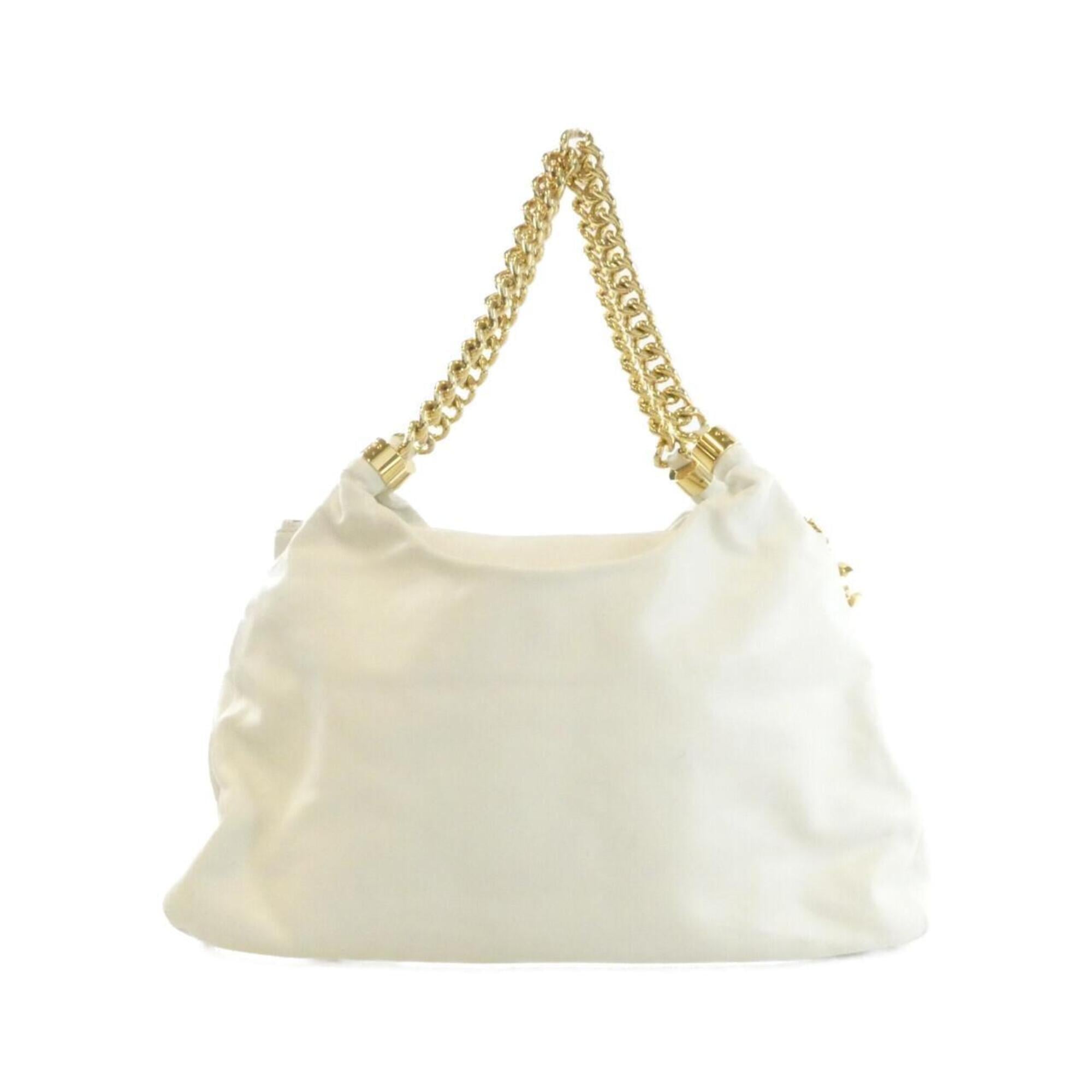 Chanel Ivory White Leather Shoulder Bag (Pre-Owned)