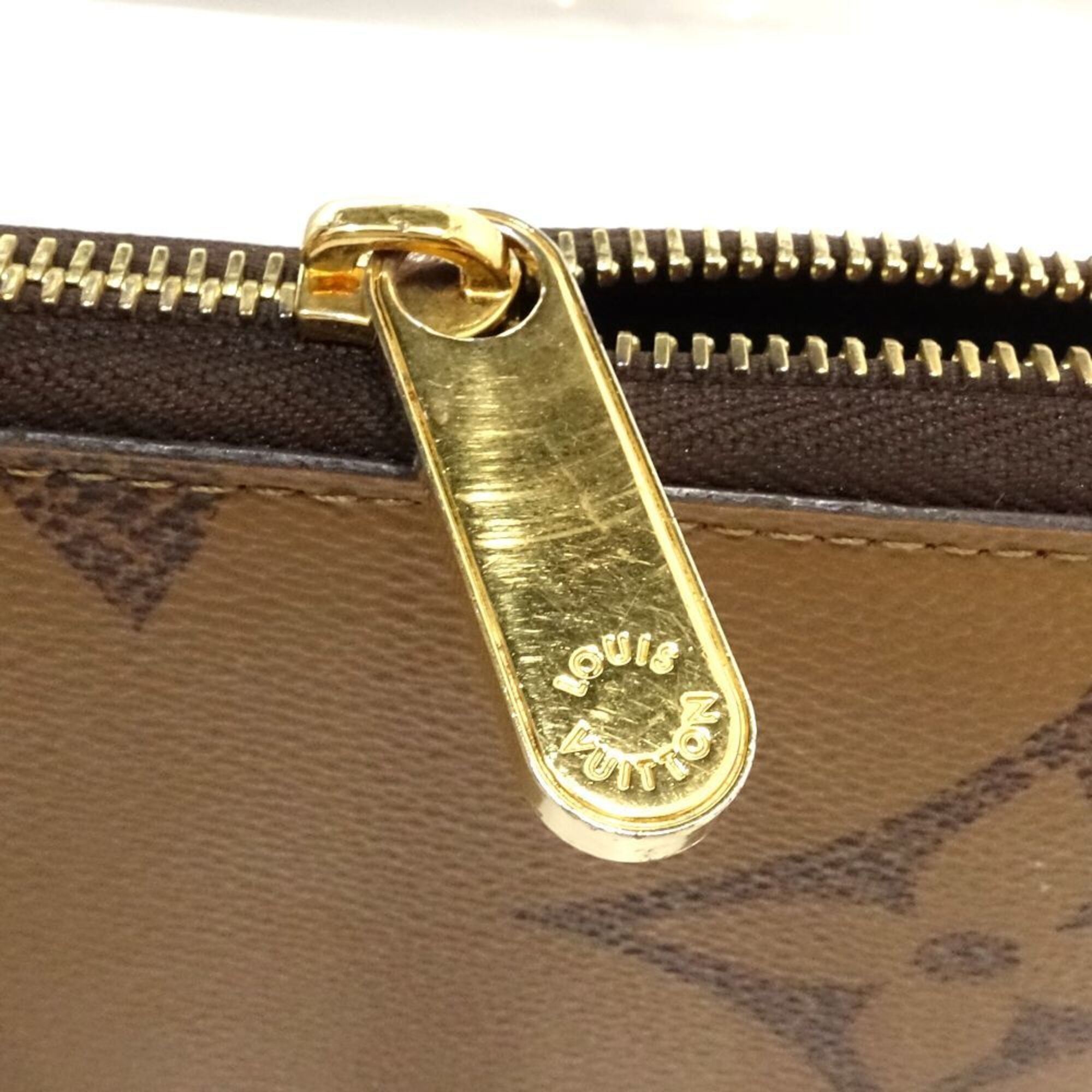 Louis Vuitton Brown Monogram Reverse Long Wallet (Bi-Fold) (Pre-Owned)