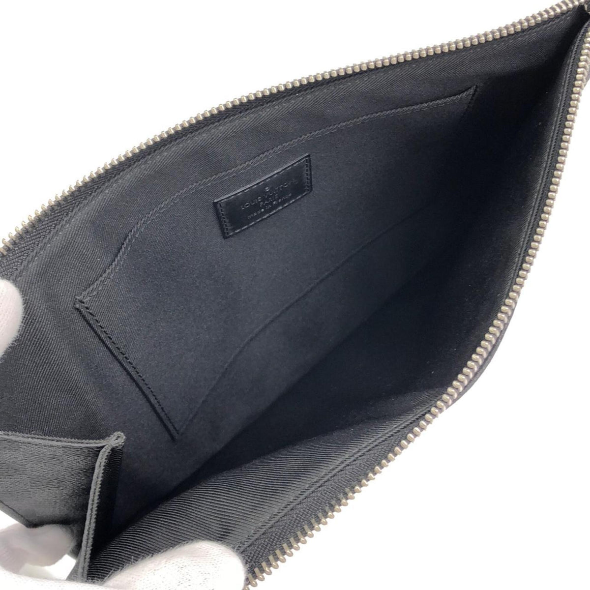 Louis Vuitton Graphite Coated Canvas Handbag Pochette (Pre-Owned)